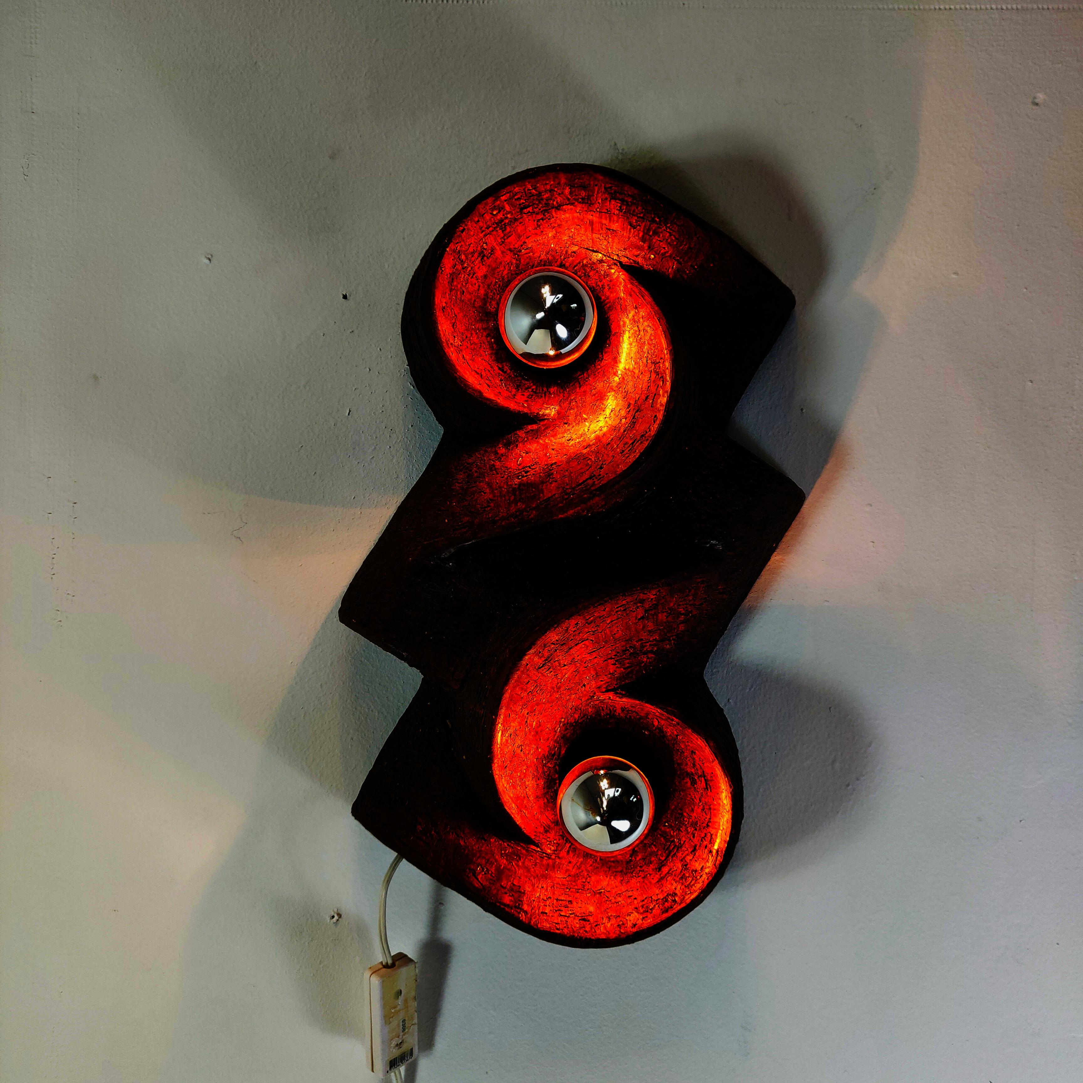 Mid-20th Century Mid Century Ceramic Wall Lamp, 1960s For Sale