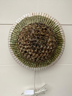 Mid-Century Ceramic Wall Lamp, in Style of Jette Helleroe