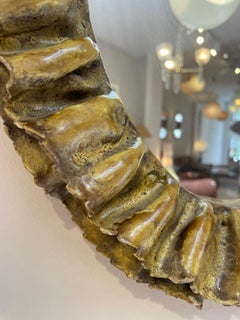 Mid-Century Ceramic Wall Mirror by Fausto Melotti - Italy 1950s