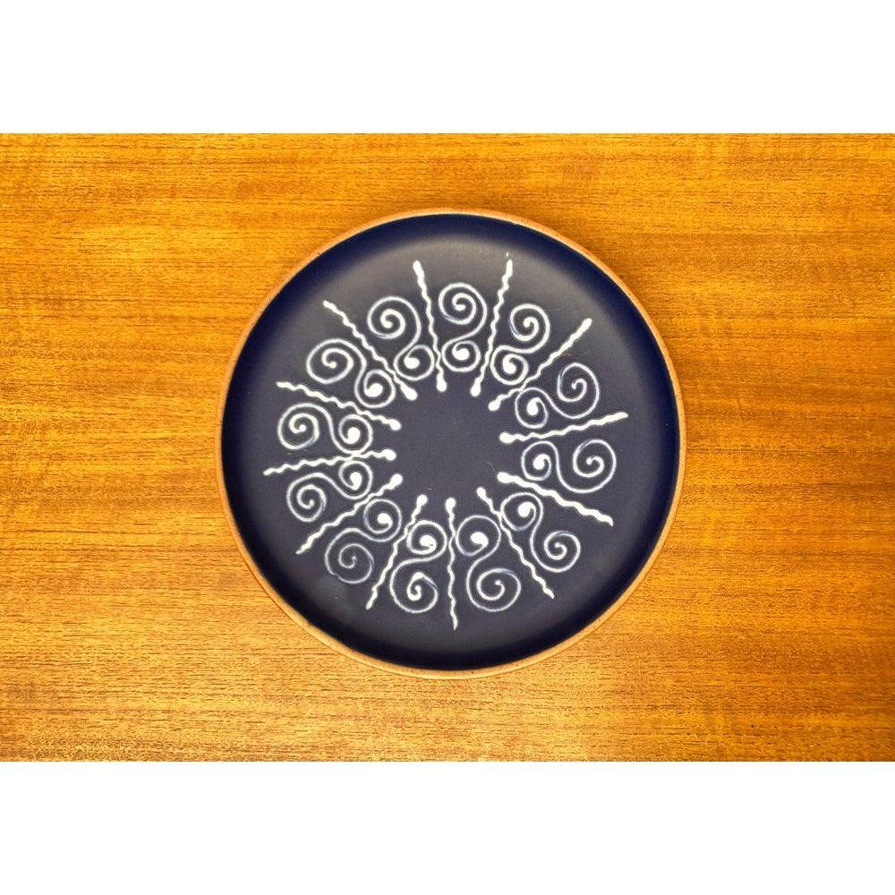 Mid-Century Modern Mid-Century Ceramic Wall Plaque Plate, 1960s For Sale