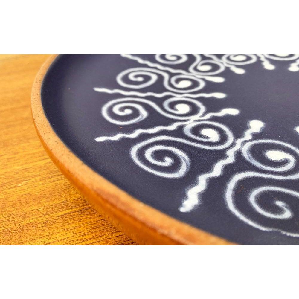 Mid-Century Ceramic Wall Plaque Plate, 1960s For Sale 3