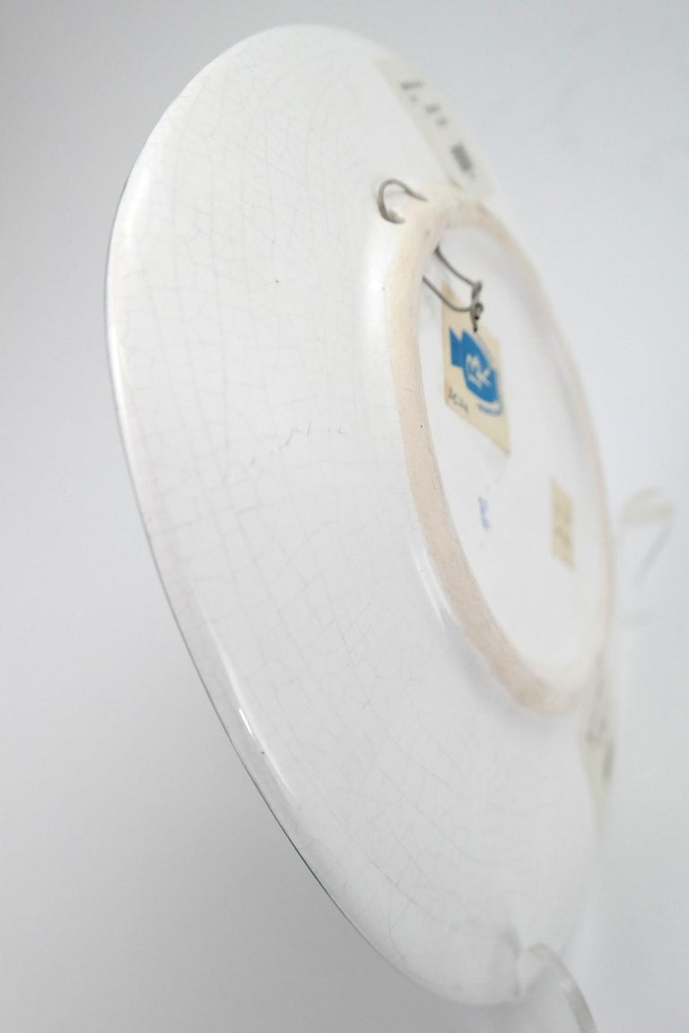 Midcentury Ceramic Wall Plate with Bulls Motif, 1970s For Sale at 1stDibs