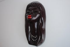 Mid-Century Ceramic Wall Relief of a Maasai Woman