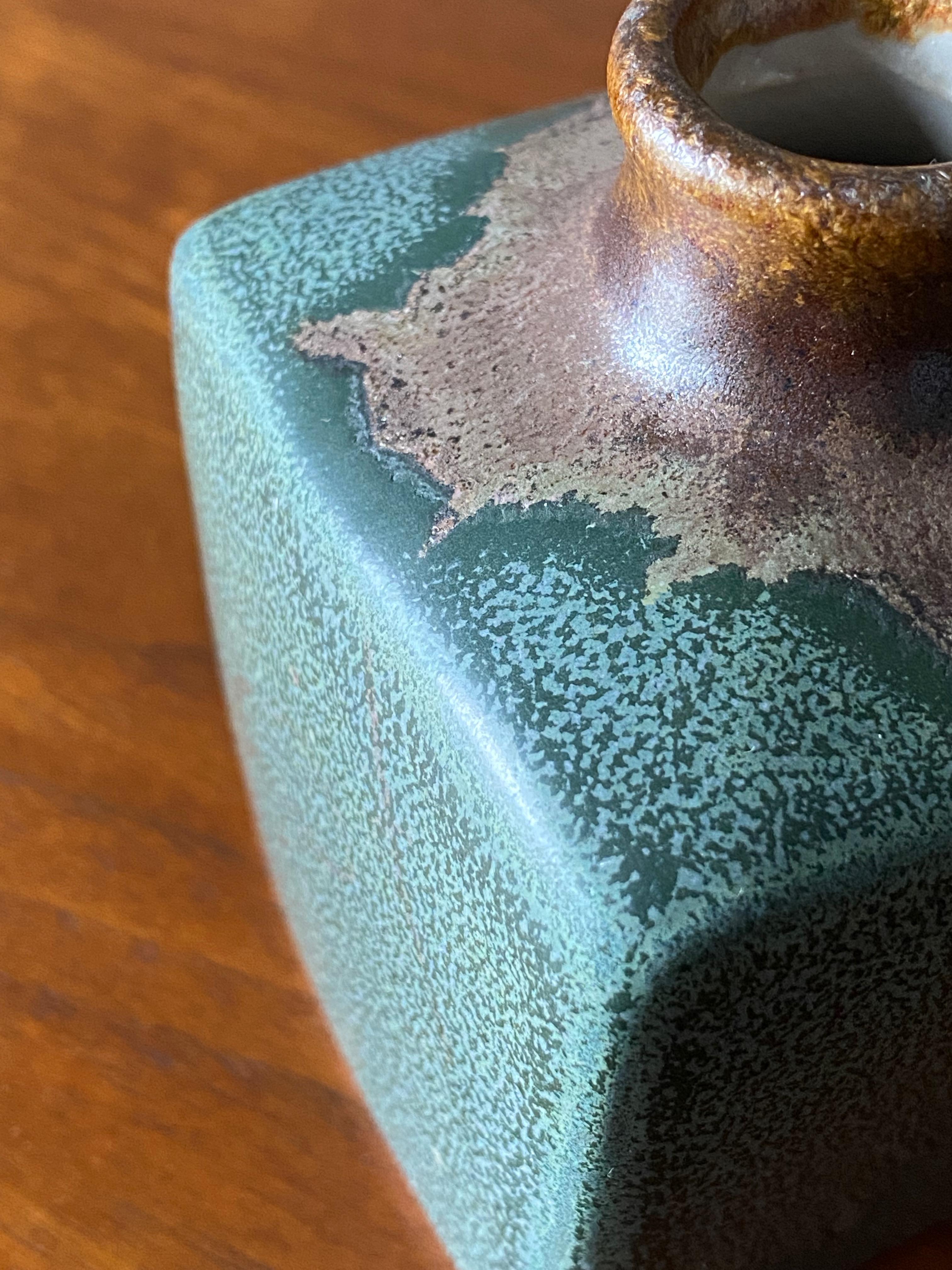 Glazed Mid Century Ceramic Weed Pot/Bud Vase