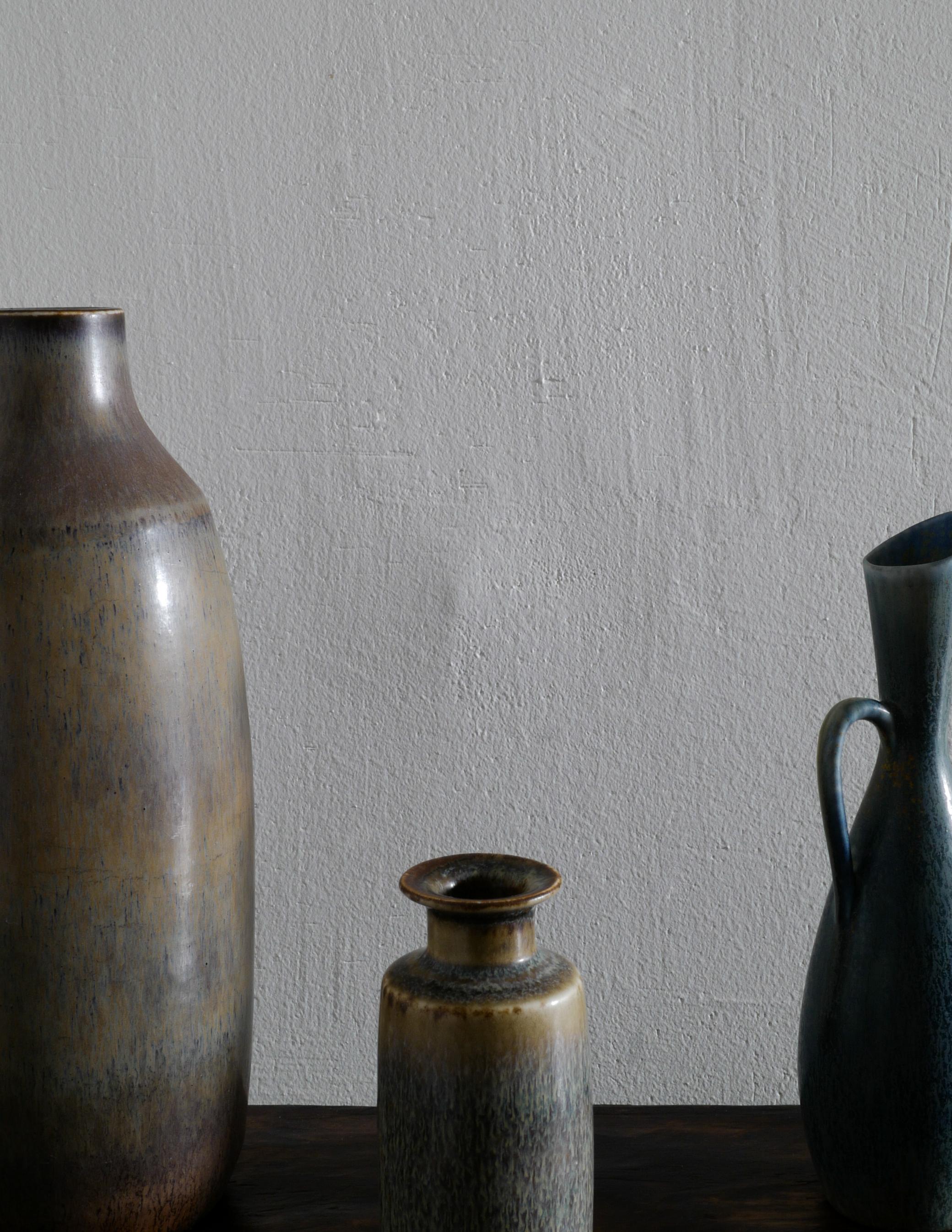 Scandinavian Modern Mid-Century Ceramics Vases by Carl-Harry Stålhane for Rörstrand in Sweden 1950s  For Sale