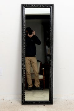 Mid Century Cerused Framed Wall Mirror