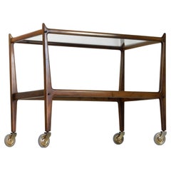 Mid-Century Cesare Lacca design Bar Cart Trolley, Italy