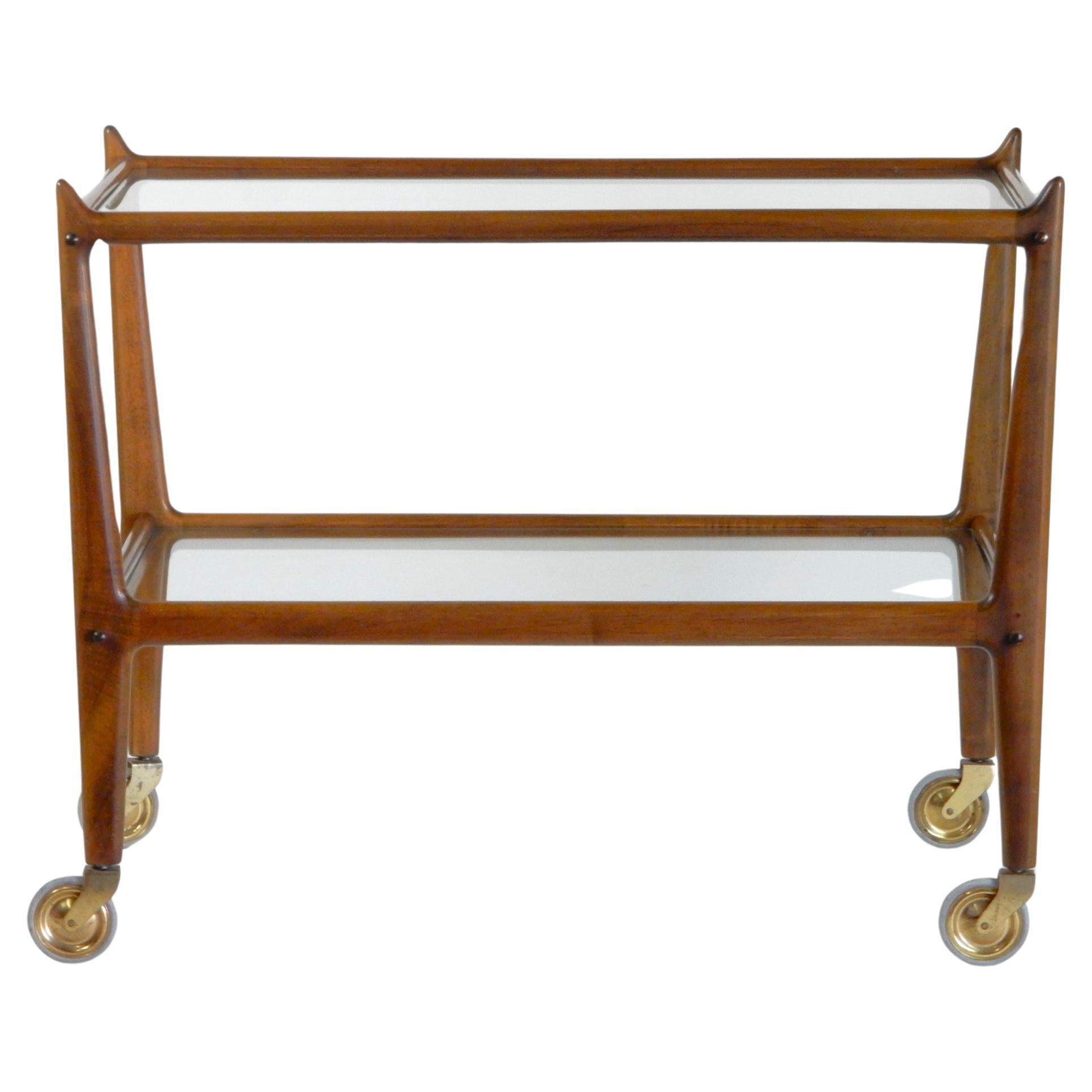 Mid-Century Modern Mid-Century Cesare Lacca design Bar Cart Trolley, Italy For Sale