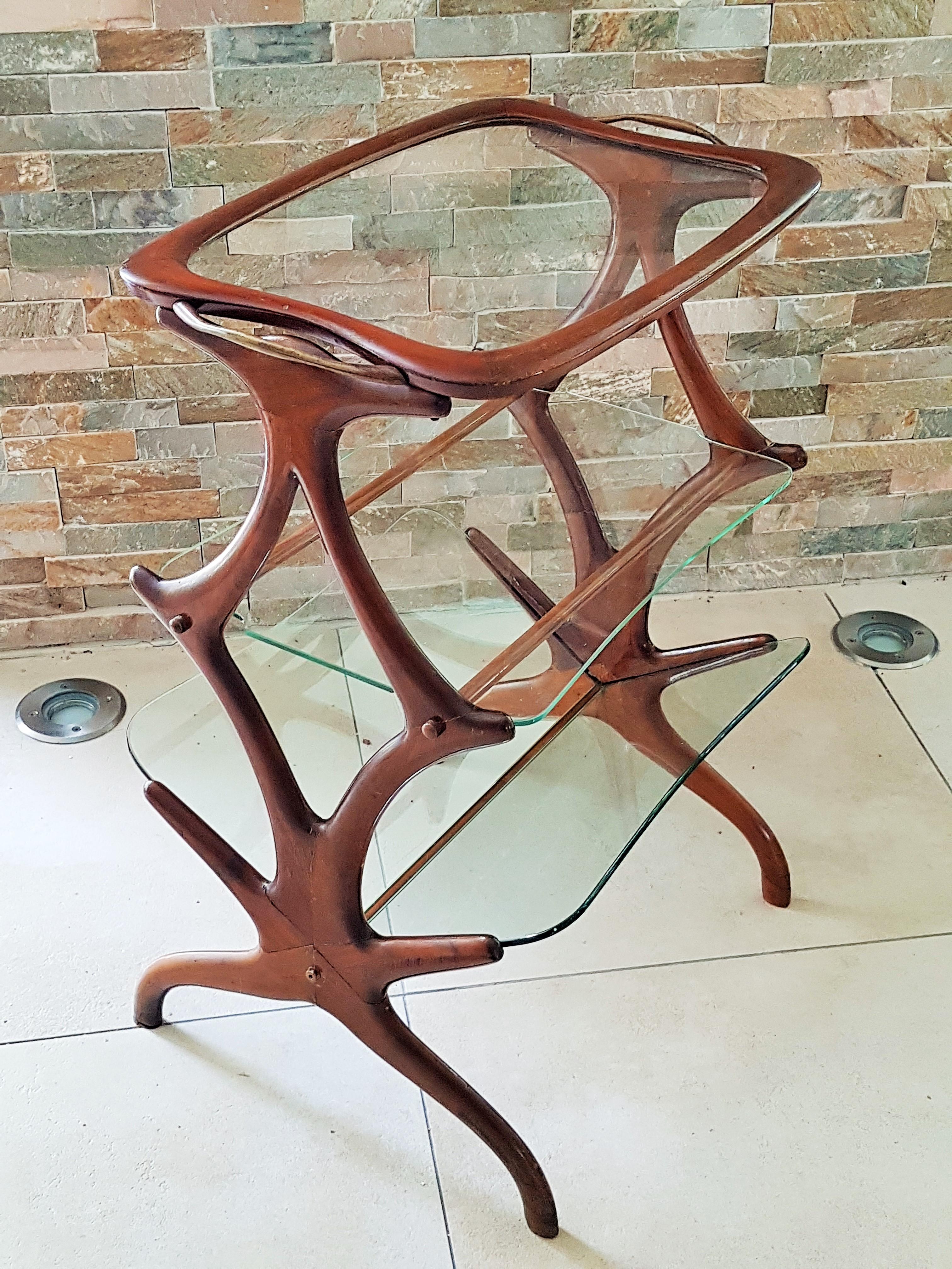 Midcentury Ico Parisi Side Coffee Table, Teak, Italy 1950 For Sale 10