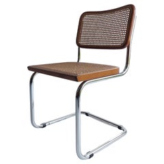 Mid Century Cesca B 32 Cantilever Chair Weave Seat Marcel Breuer Italy 1970s
