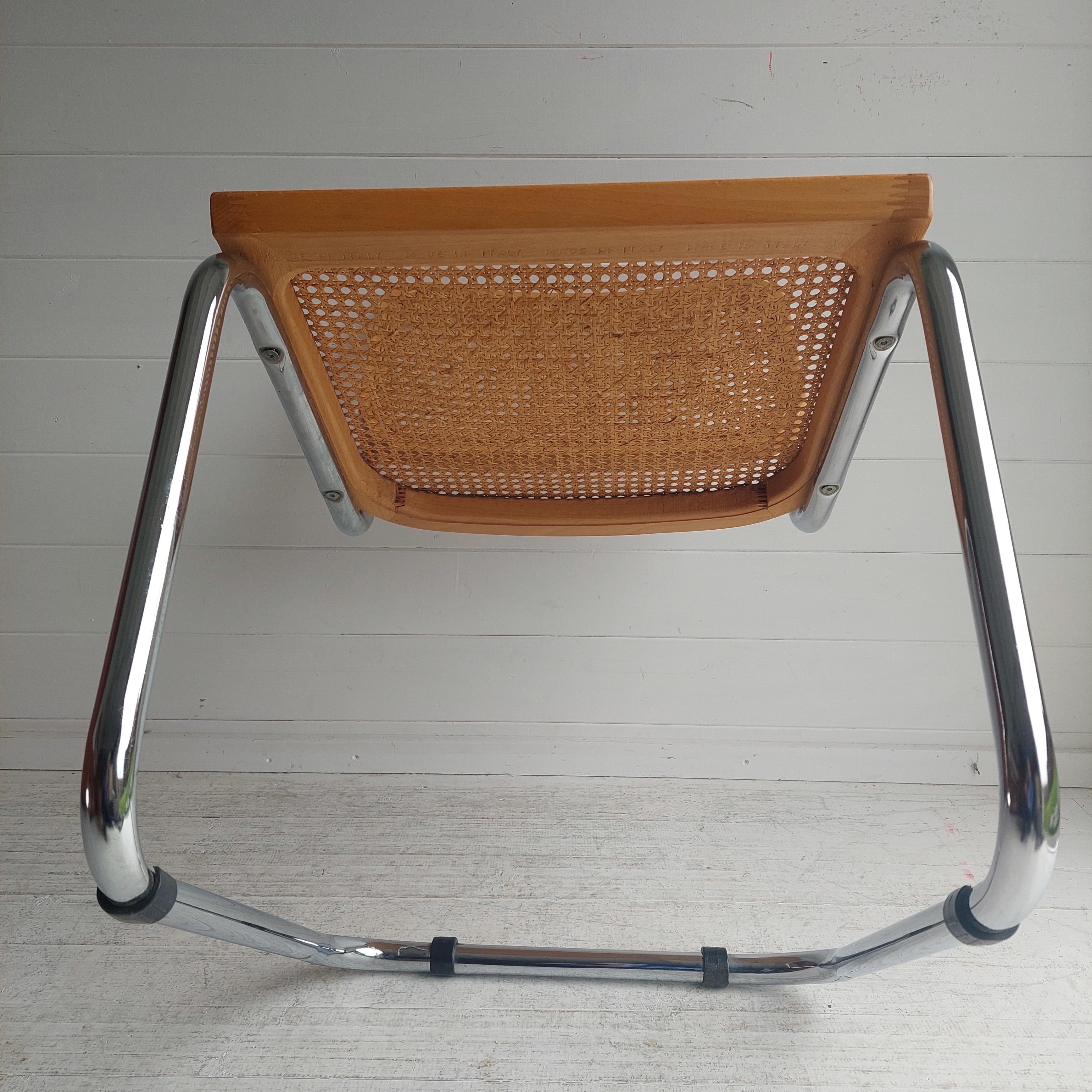 Mid Century Cesca B32 Blonde Cantilever Chair Marcel Breuer Italy 1970/80s 11