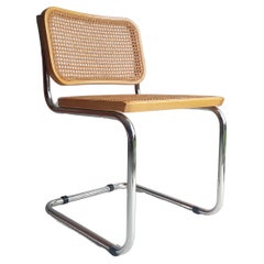Vintage Mid Century Cesca B32 Blonde Cantilever Chair Marcel Breuer Italy 1970/80s