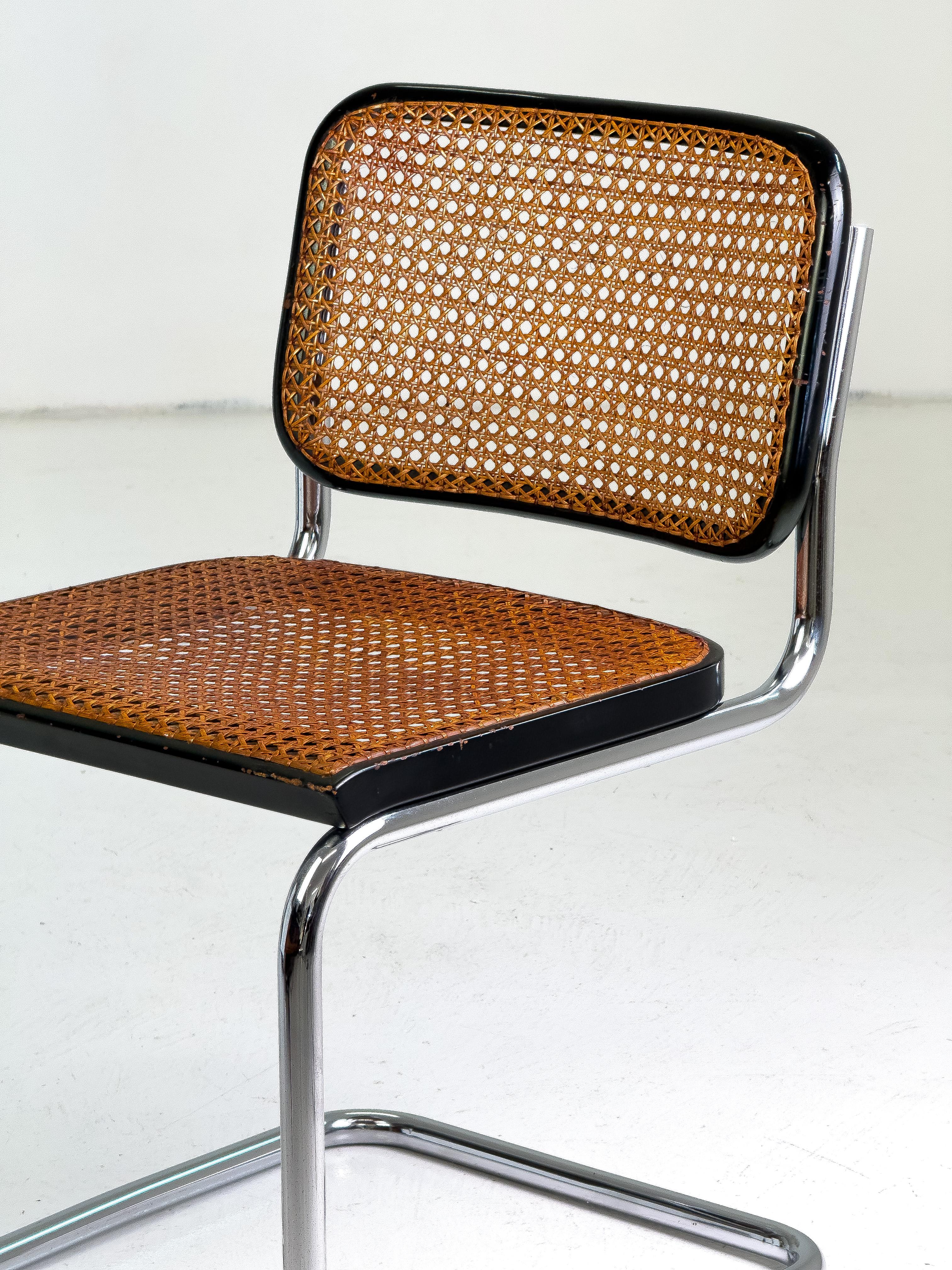 Cesca Stuhl aus der Mitte des Jahrhunderts, entworfen von Marcel Breuer für Gavina, Italien, 1960er Jahre (Stahl) im Angebot
