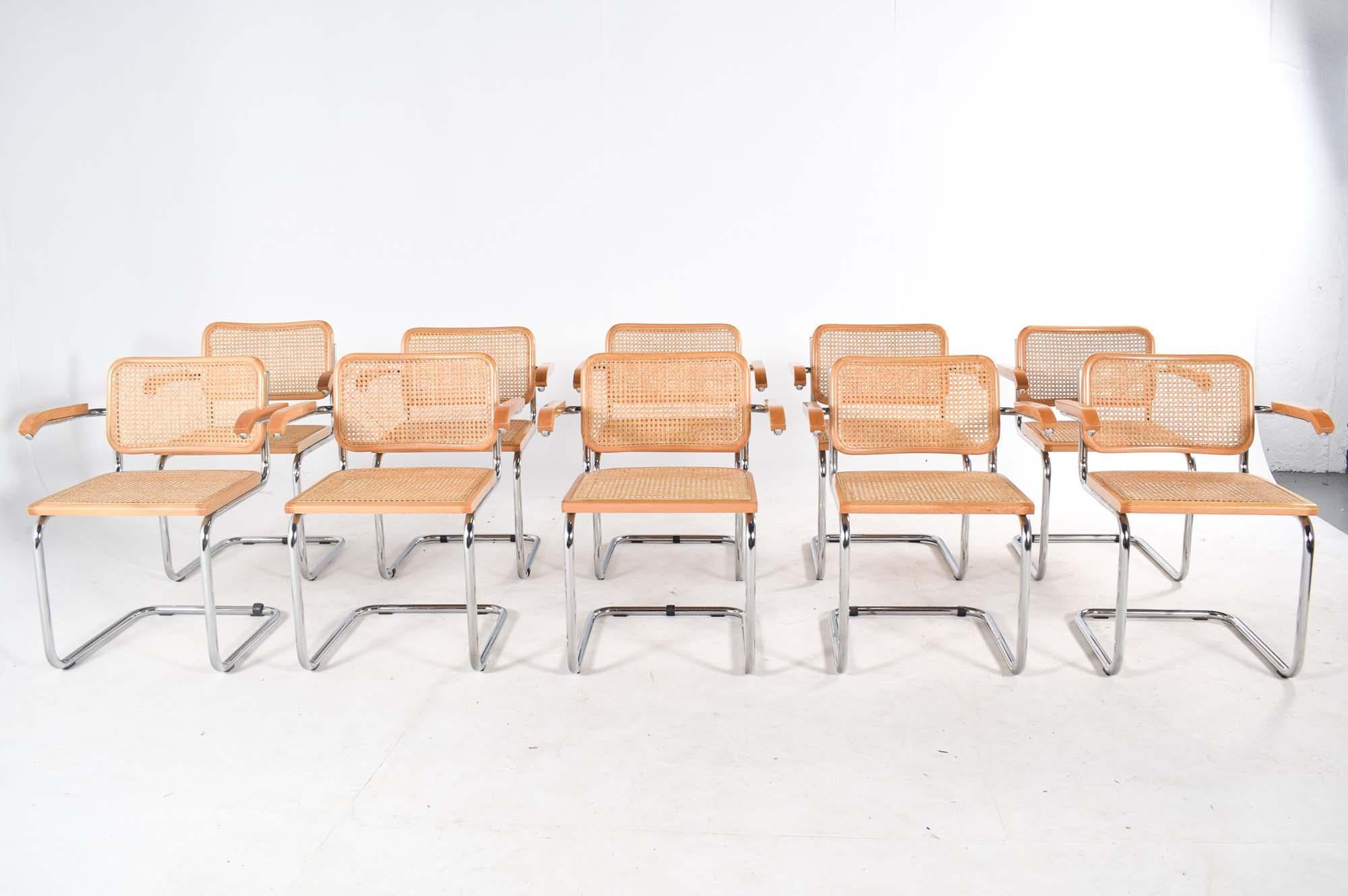 Mid-Century Modern Mid Century Cesca Chair With Arms by Marcel Breuer for Knoll