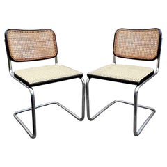 Mid Century Cesca Chairs by Gavina, Design Marcel Breuer, Italy 60s Pair