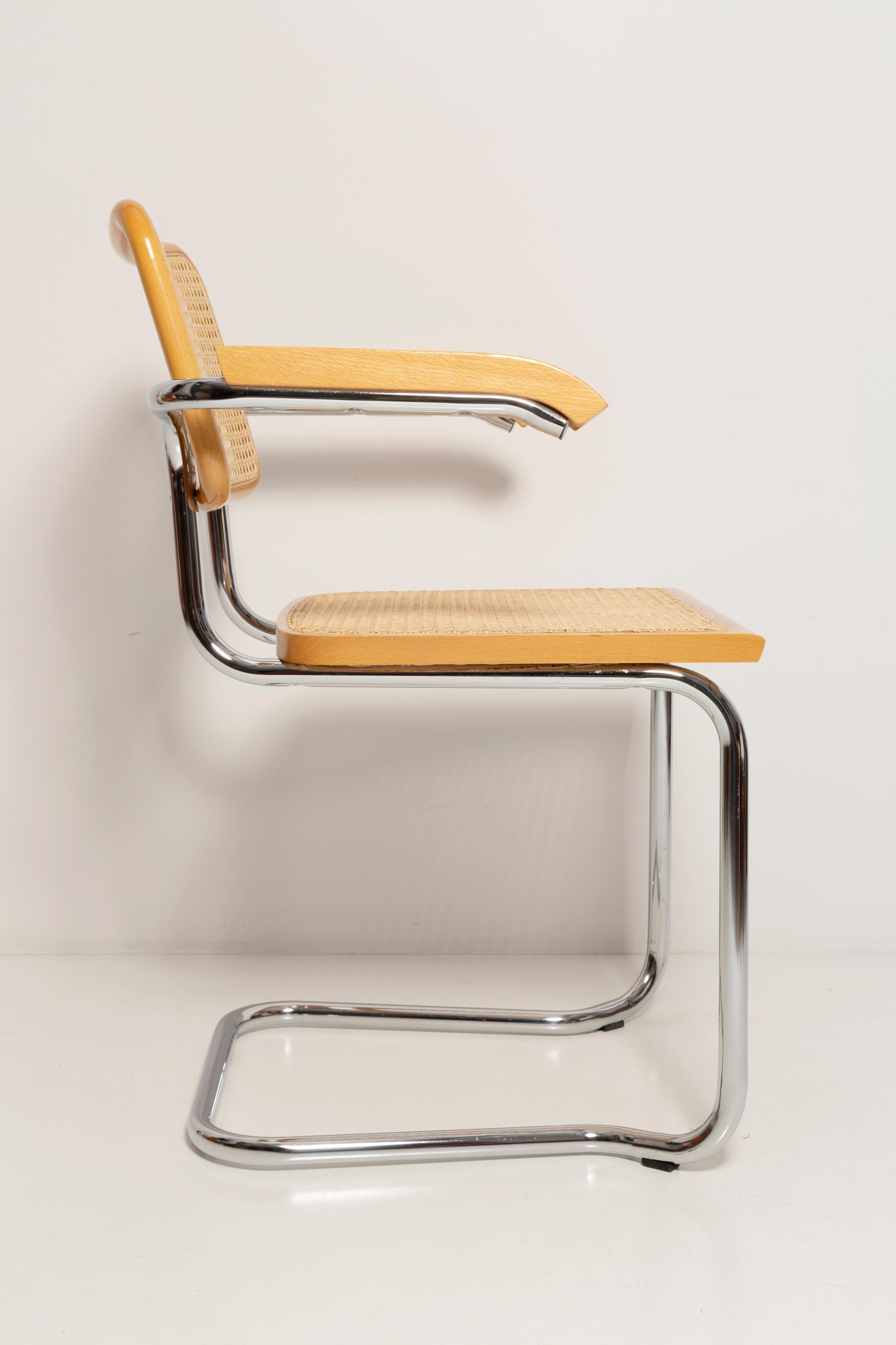 Midcentury Cesca Rattan Chair, Marcel Breuer, Italy, 1960s In Good Condition For Sale In 05-080 Hornowek, PL