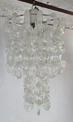 Mid-Century "Chain" Murano Chandelier by Fratelli Toso