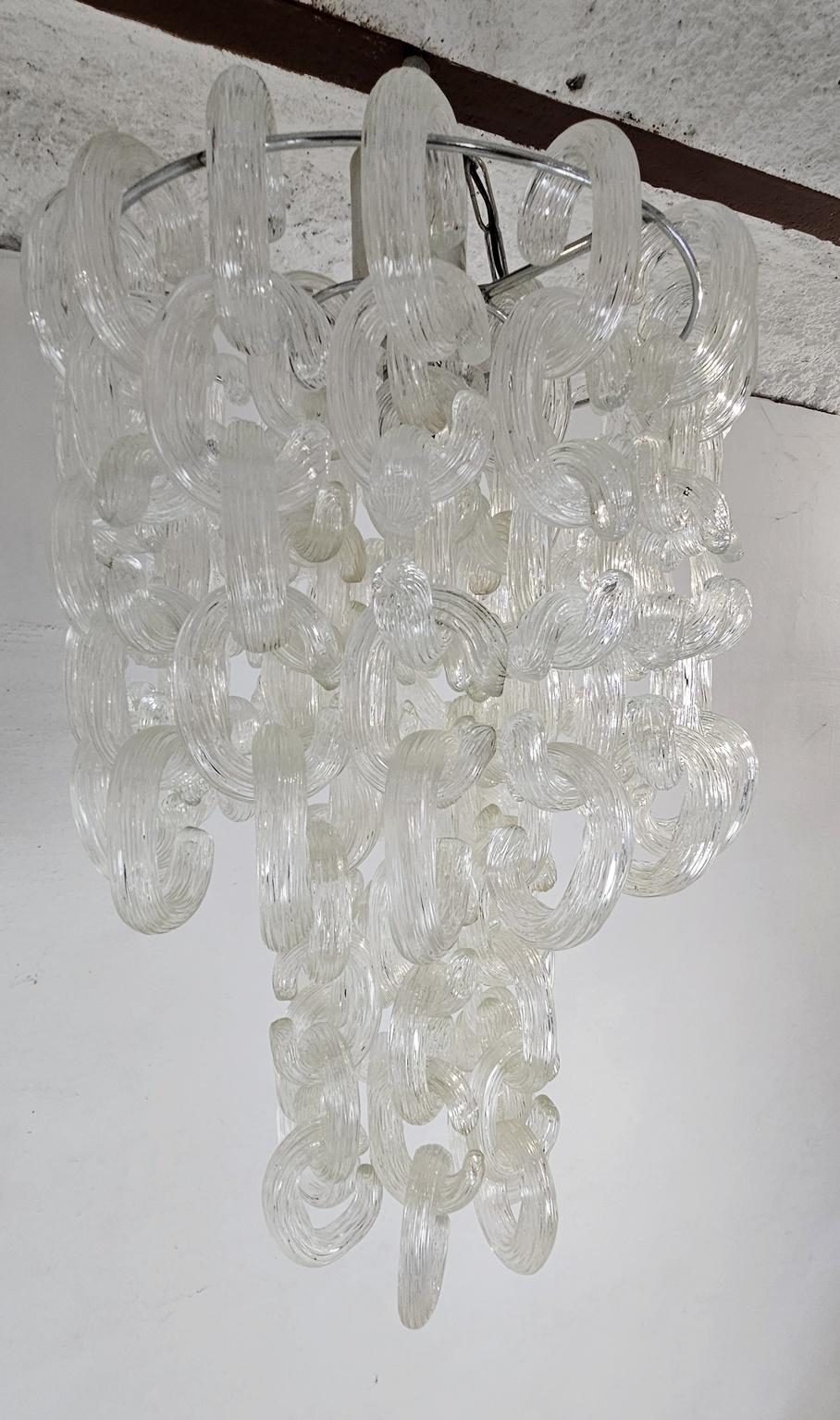 Italiano Lampadario di Murano di metà secolo 