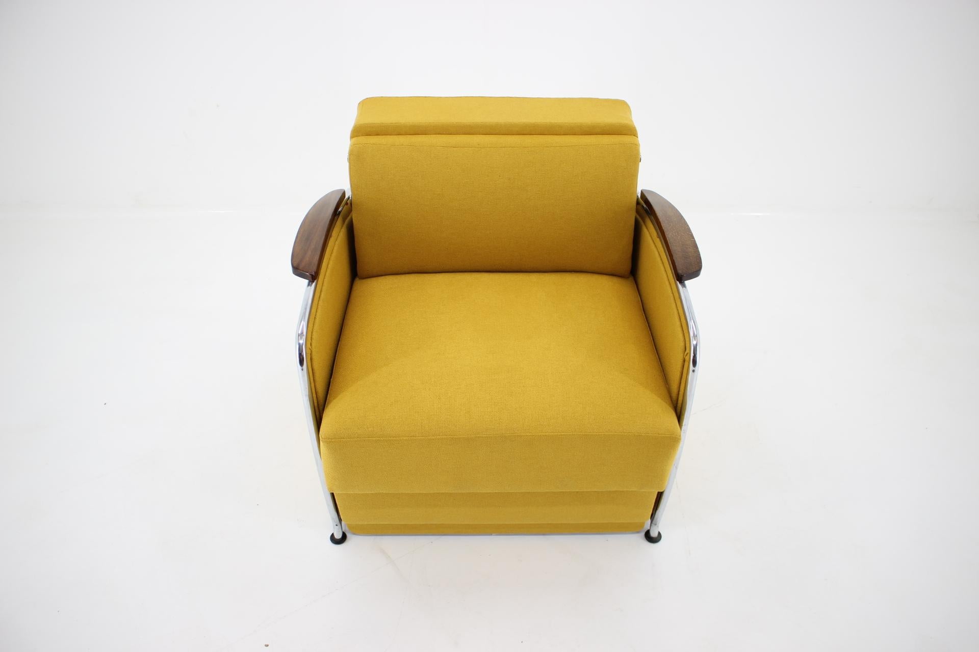 Midcentury Chair/Bed, Czechoslovakia 1