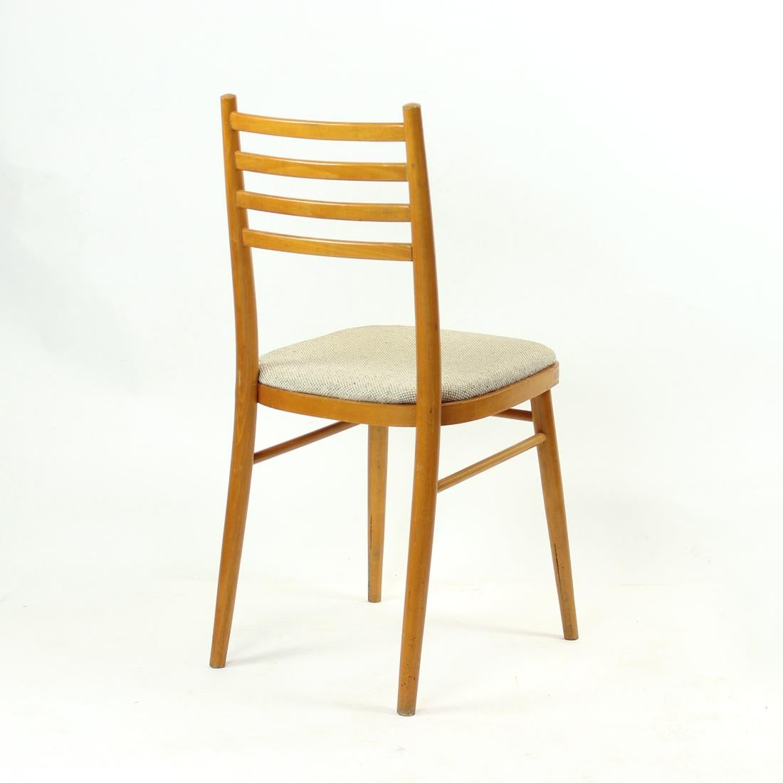 Mid-20th Century Midcentury Chair in Blond Wood, Czechoslovakia, 1960s For Sale