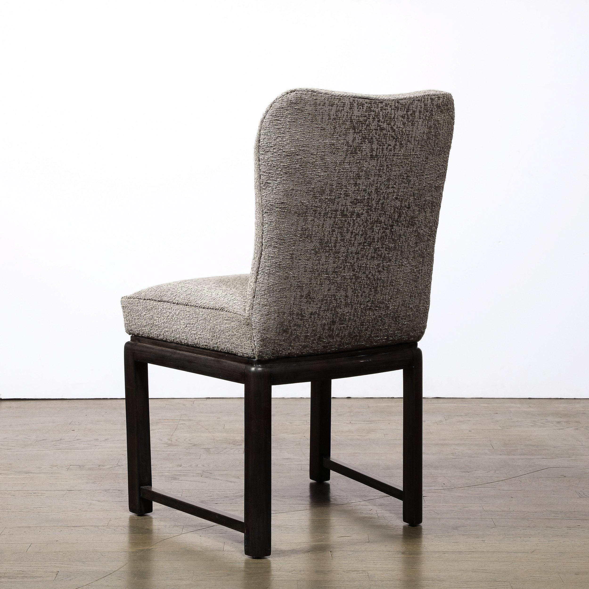 Mid-20th Century Mid-Century Chair in Ebonized Walnut Base with Holly Hunt Fabric For Sale