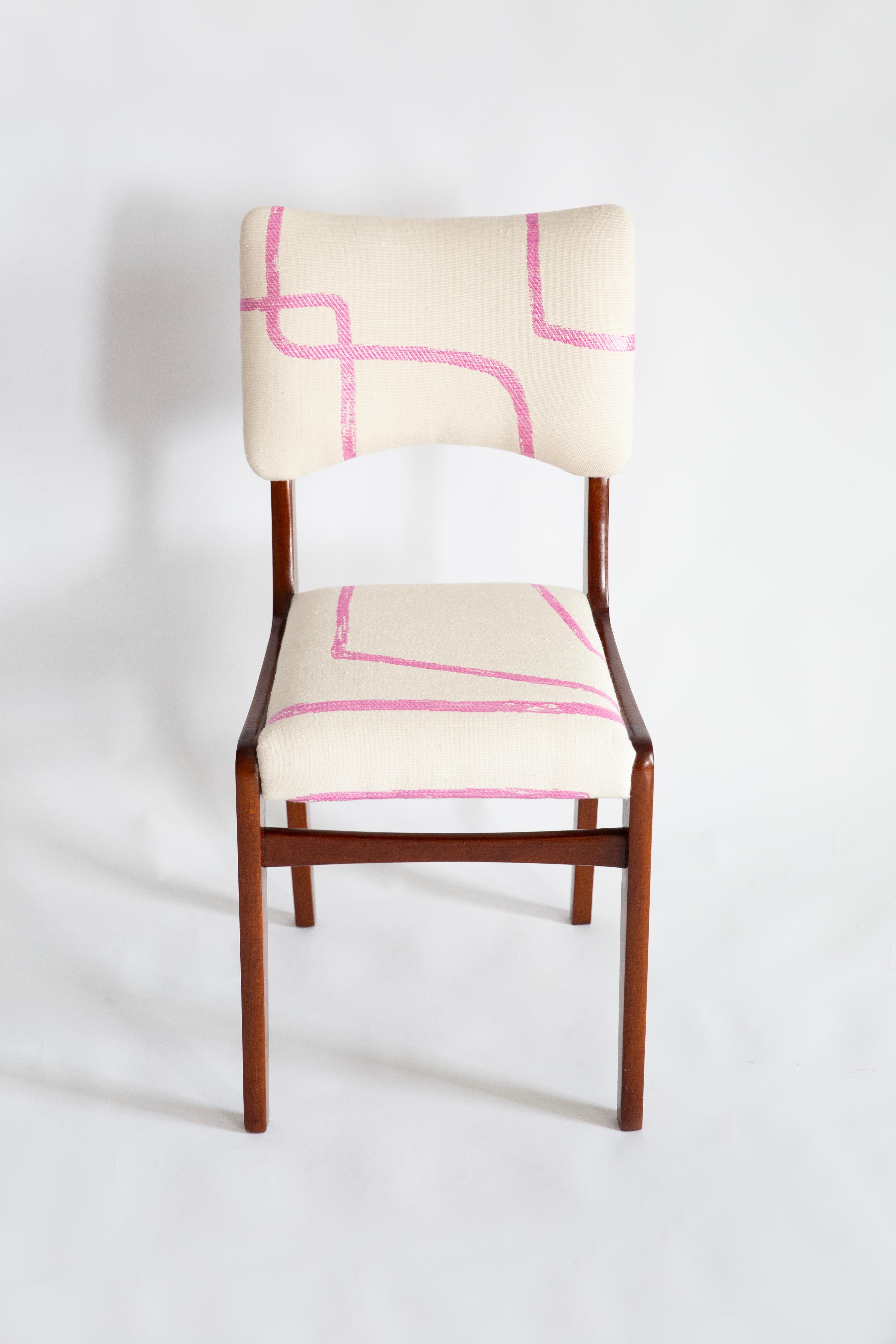 Mid Century Chair, Promenade Kafkaïenne Jacquard, Rajmund Halas, Poland, 1960s For Sale 2