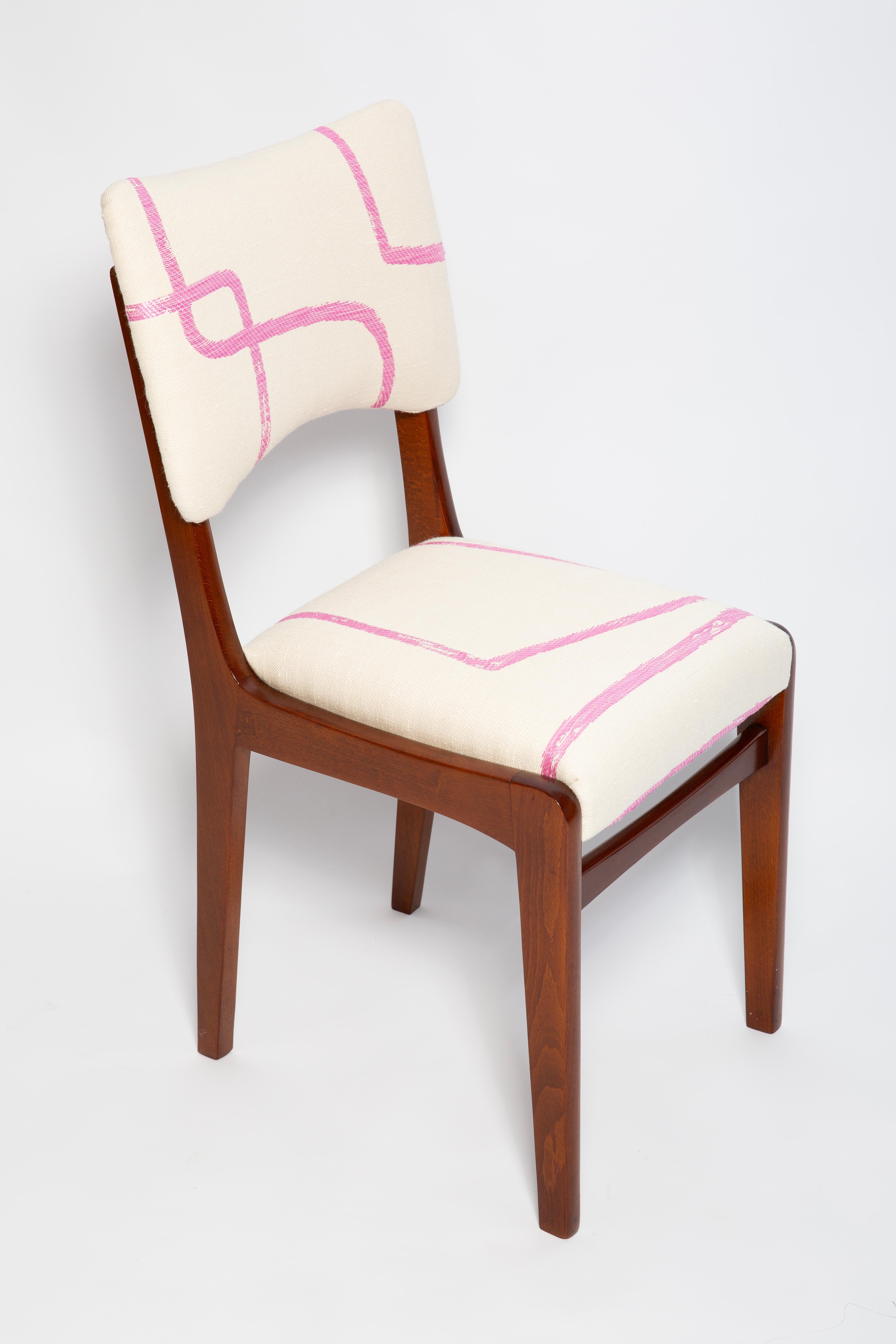 Mid Century Chair, Promenade Kafkaïenne Jacquard, Rajmund Halas, Poland, 1960s For Sale 4