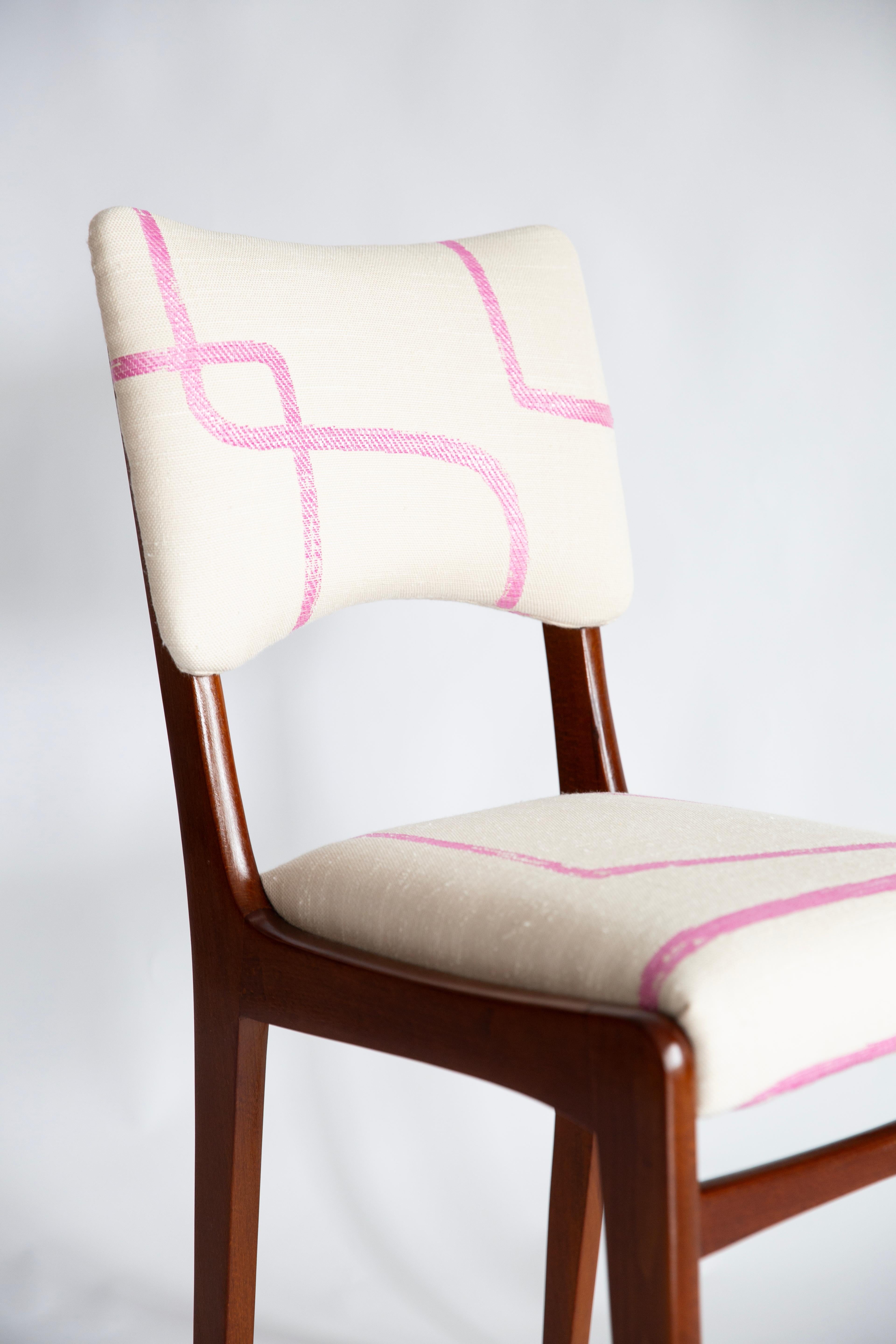 Mid-Century Modern Mid Century Chair, Promenade Kafkaïenne Jacquard, Rajmund Halas, Poland, 1960s For Sale