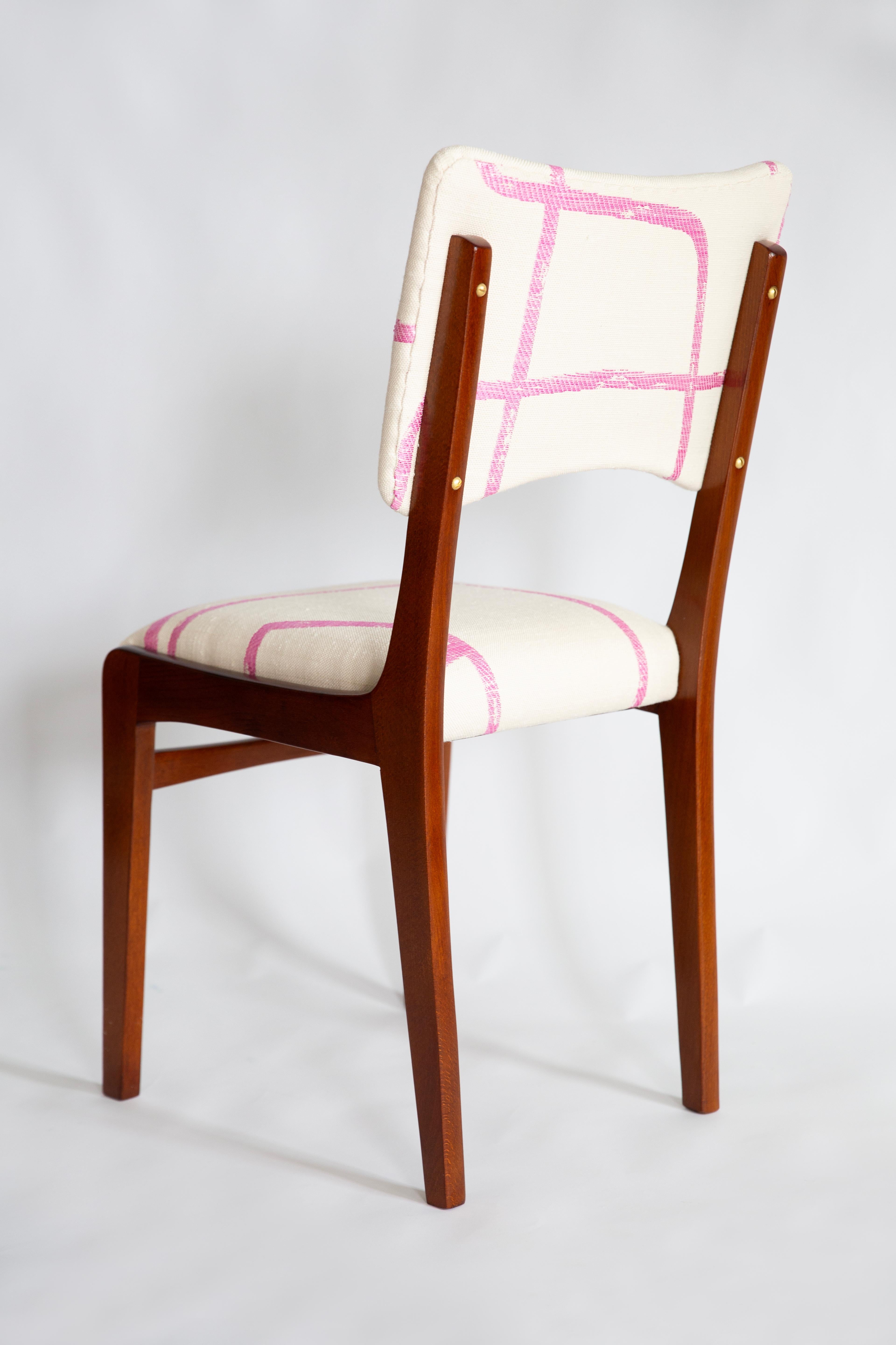 20th Century Mid Century Chair, Promenade Kafkaïenne Jacquard, Rajmund Halas, Poland, 1960s For Sale
