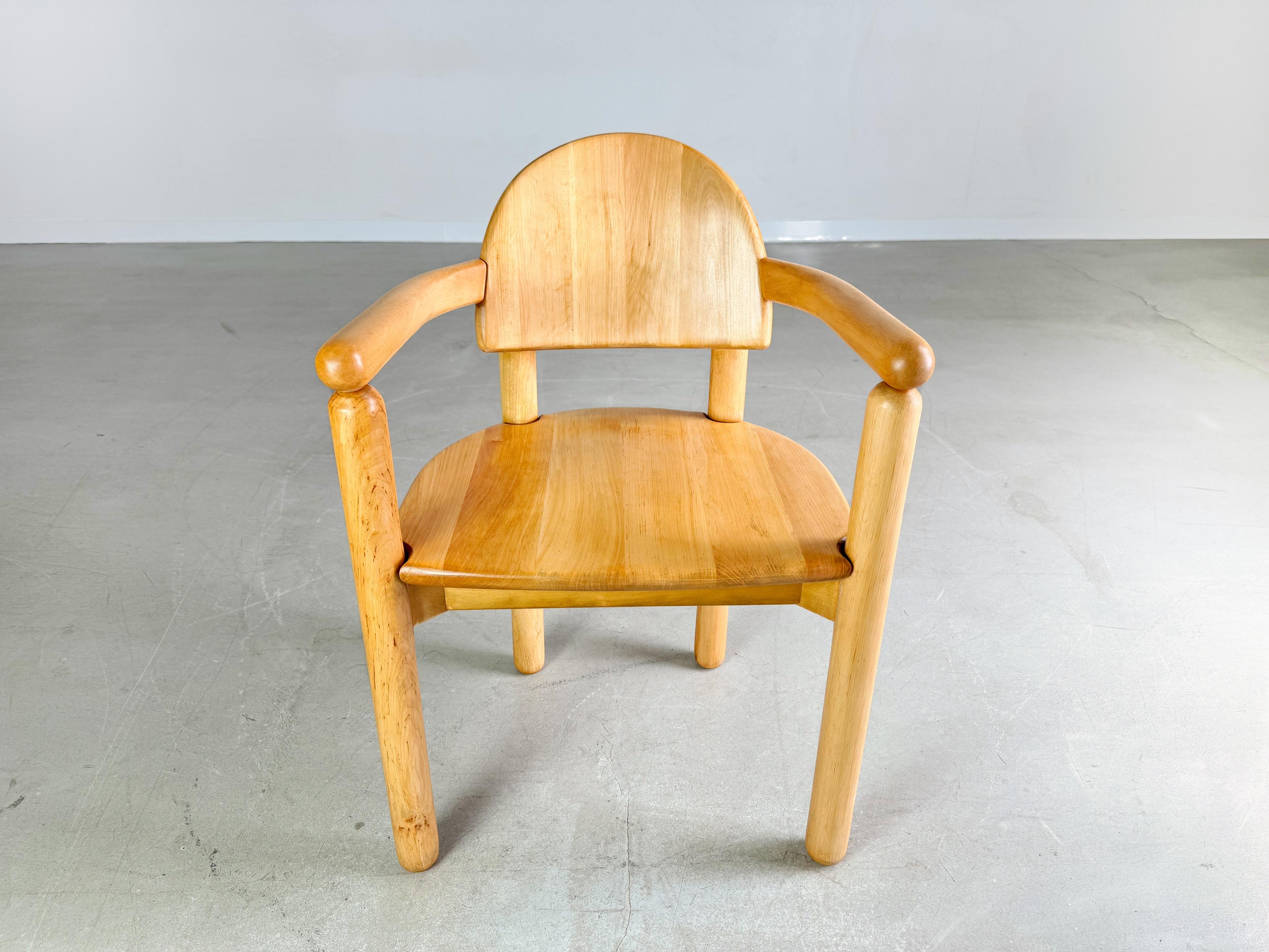 Mid Century Chair Rainer Daumiller Armrest Beech Vintage For Sale 1
