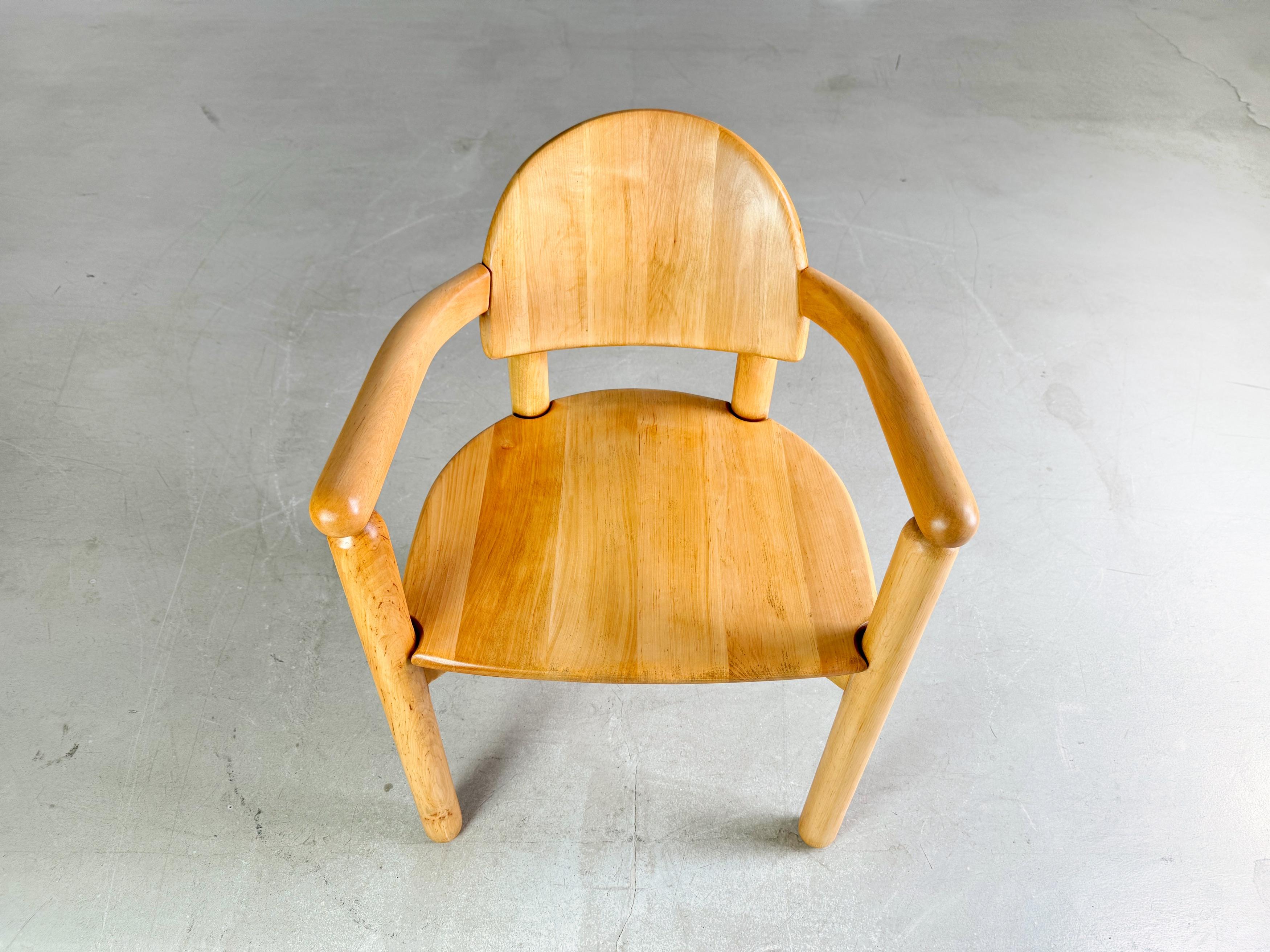 Mid Century Chair Rainer Daumiller Armrest Beech Vintage For Sale 2