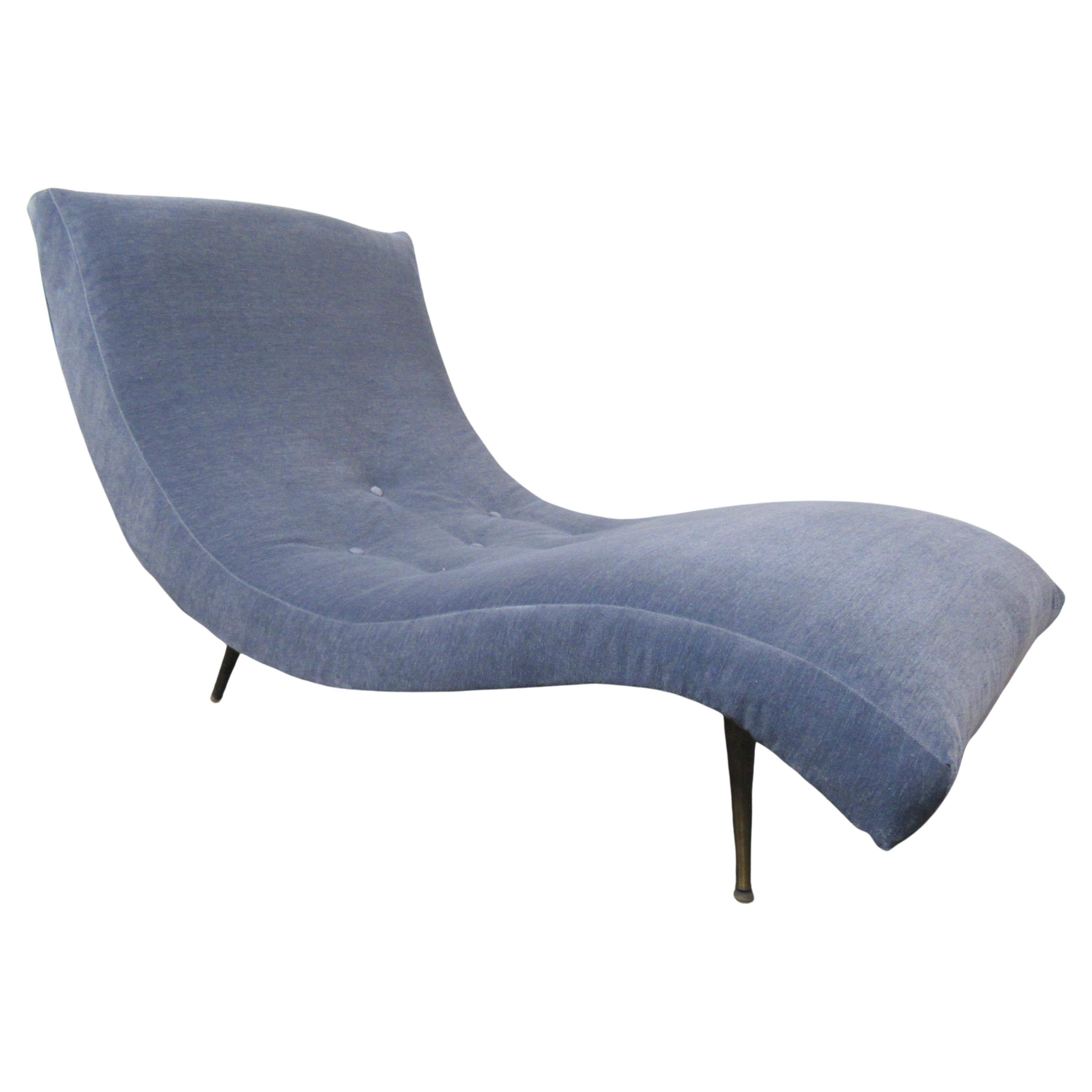 Vintage Wave Chaise Lounge after Adrian Pearsall For Sale