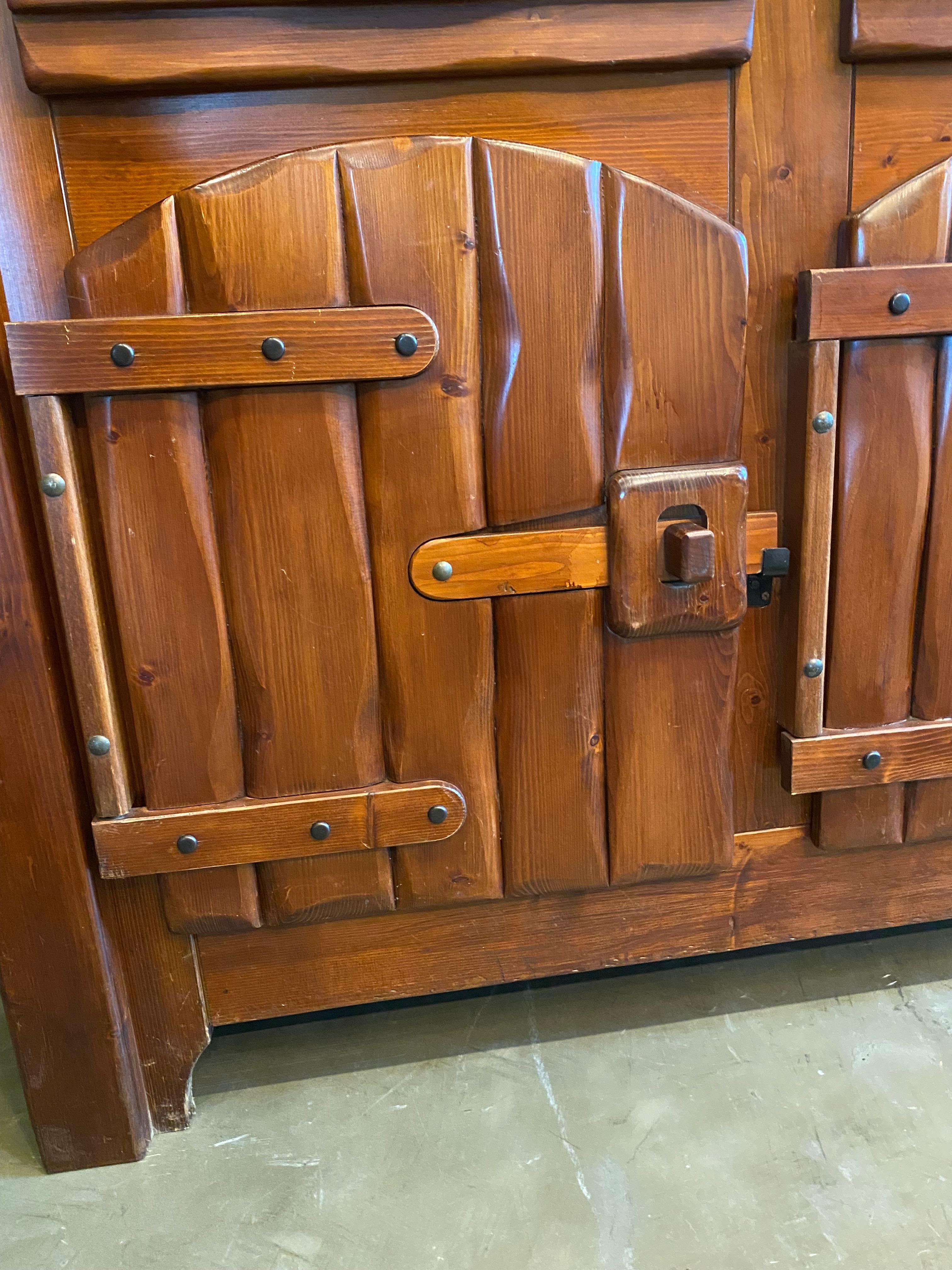 Mid-Century Chalet Style Sideboard, France, 1960's For Sale 4