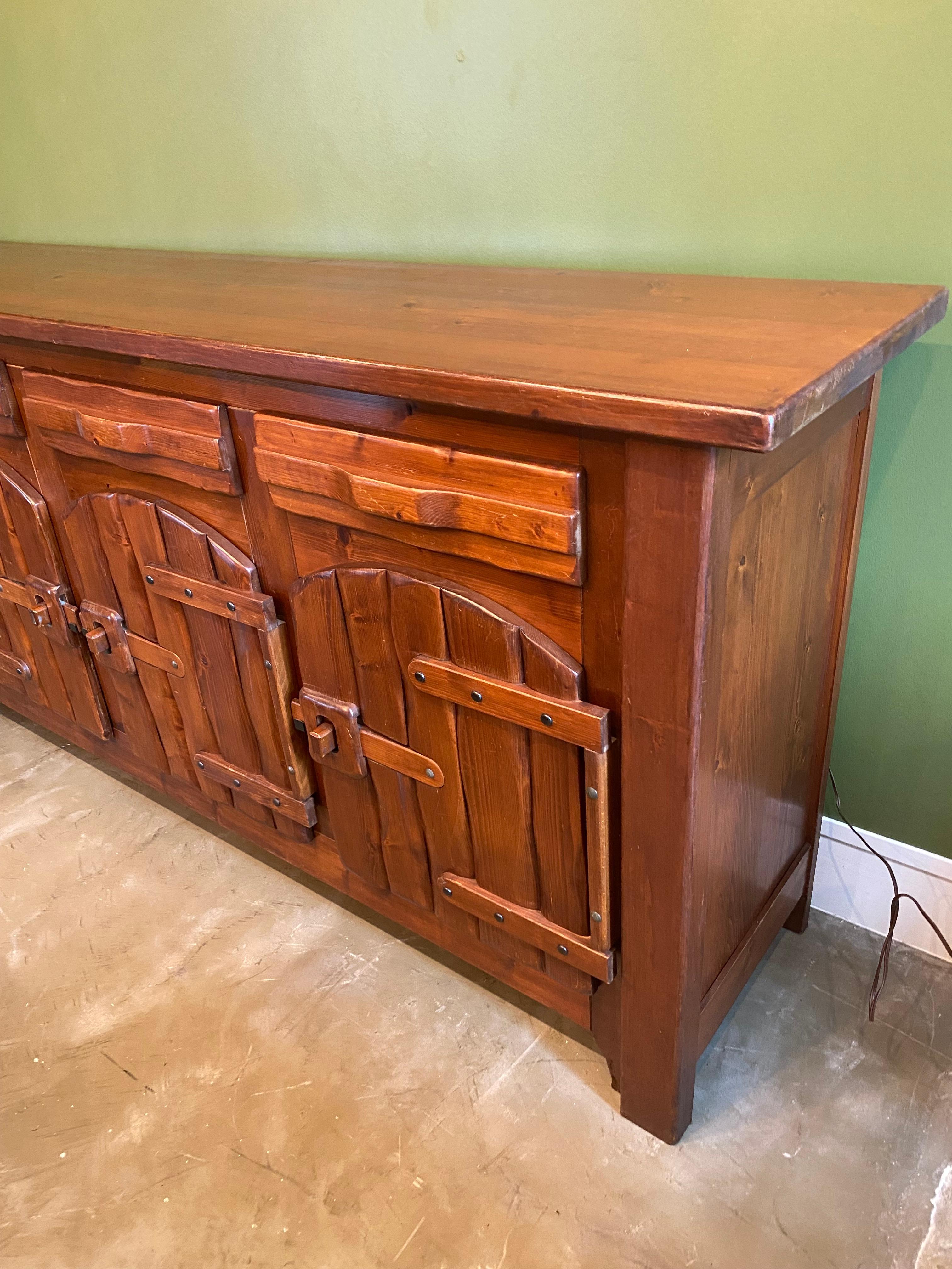 Mid-Century Chalet Style Sideboard, France, 1960's For Sale 7