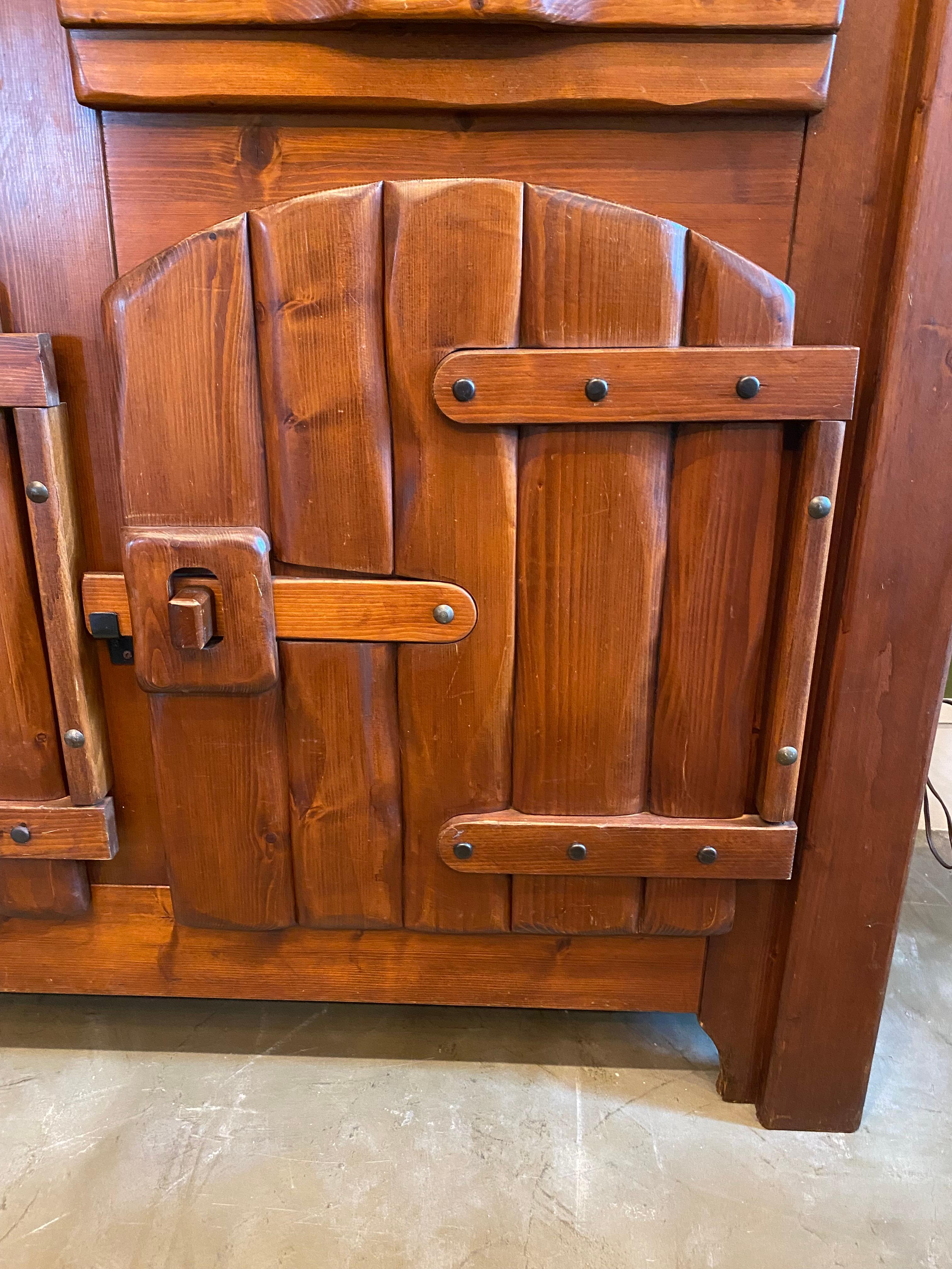 Mid-Century Chalet Style Sideboard, France, 1960's For Sale 9