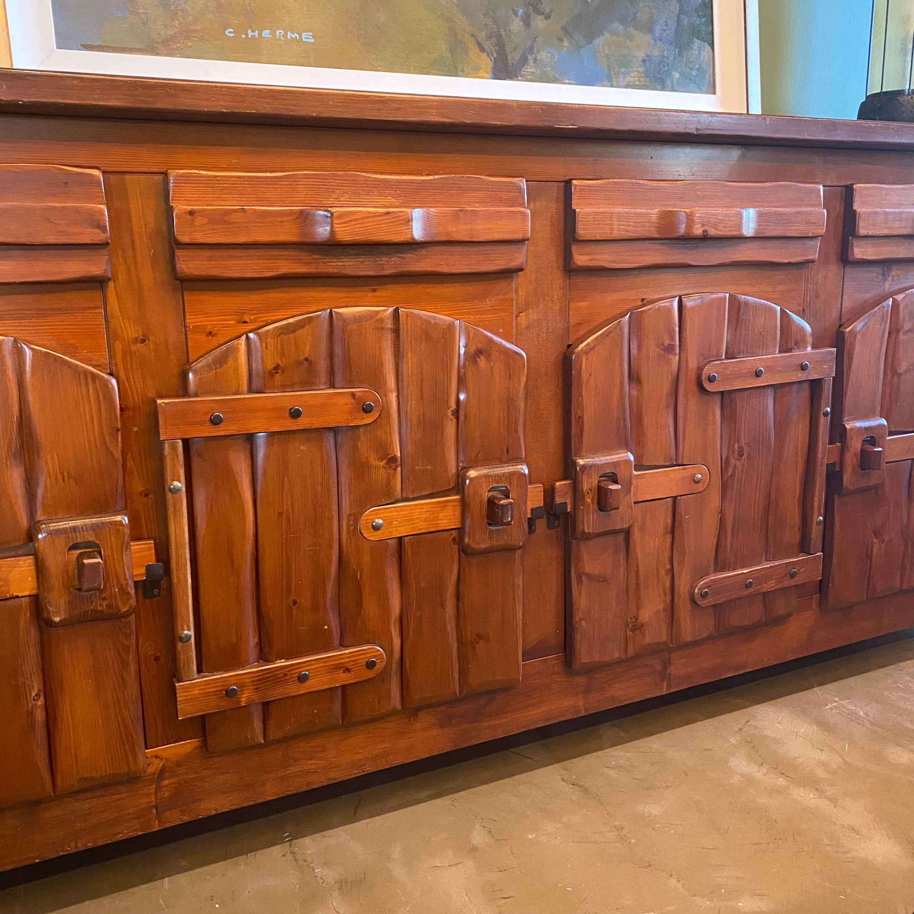 Mid-Century Modern Mid-Century Chalet Style Sideboard, France, 1960's For Sale