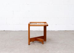 Midcentury Chambron Style Wood Corner or Side Table
