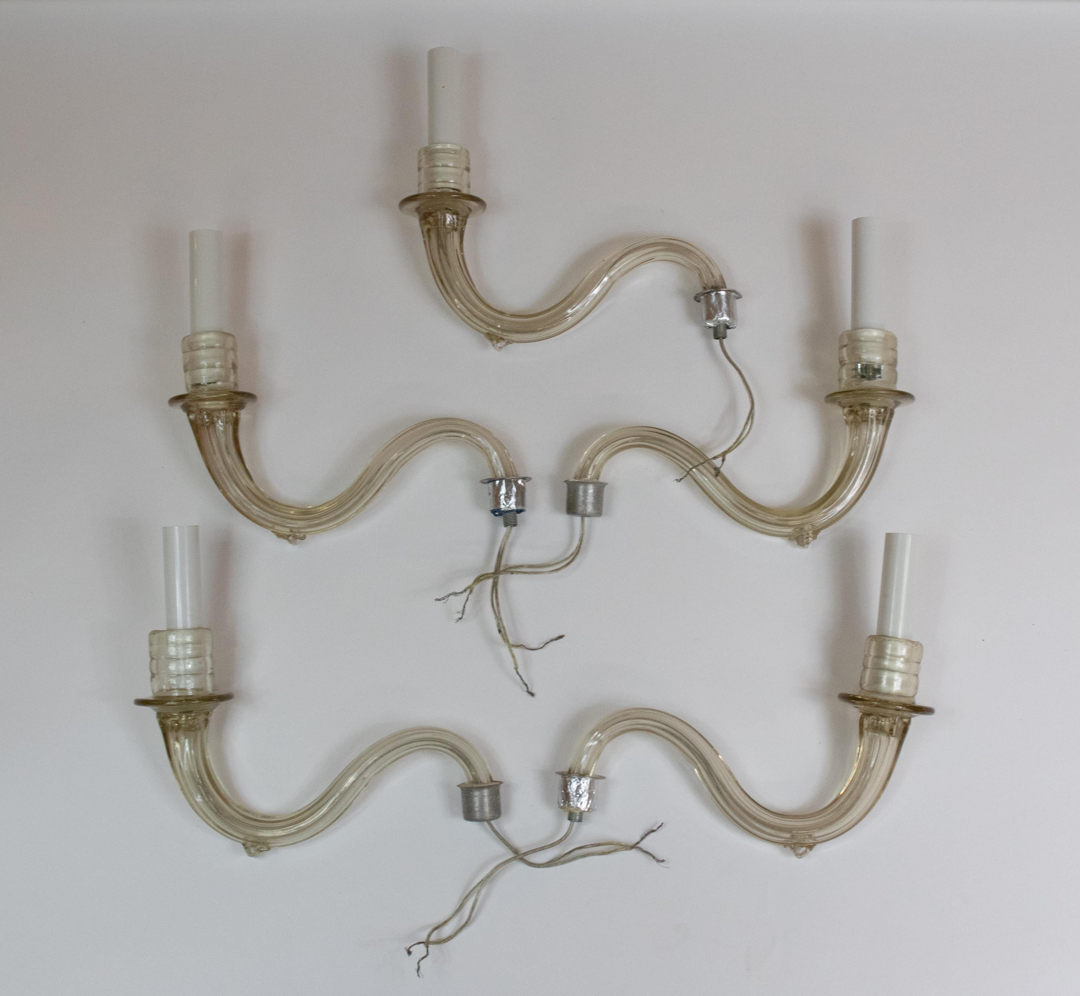 Mid Century Champagne Murano Chandelier For Sale 10