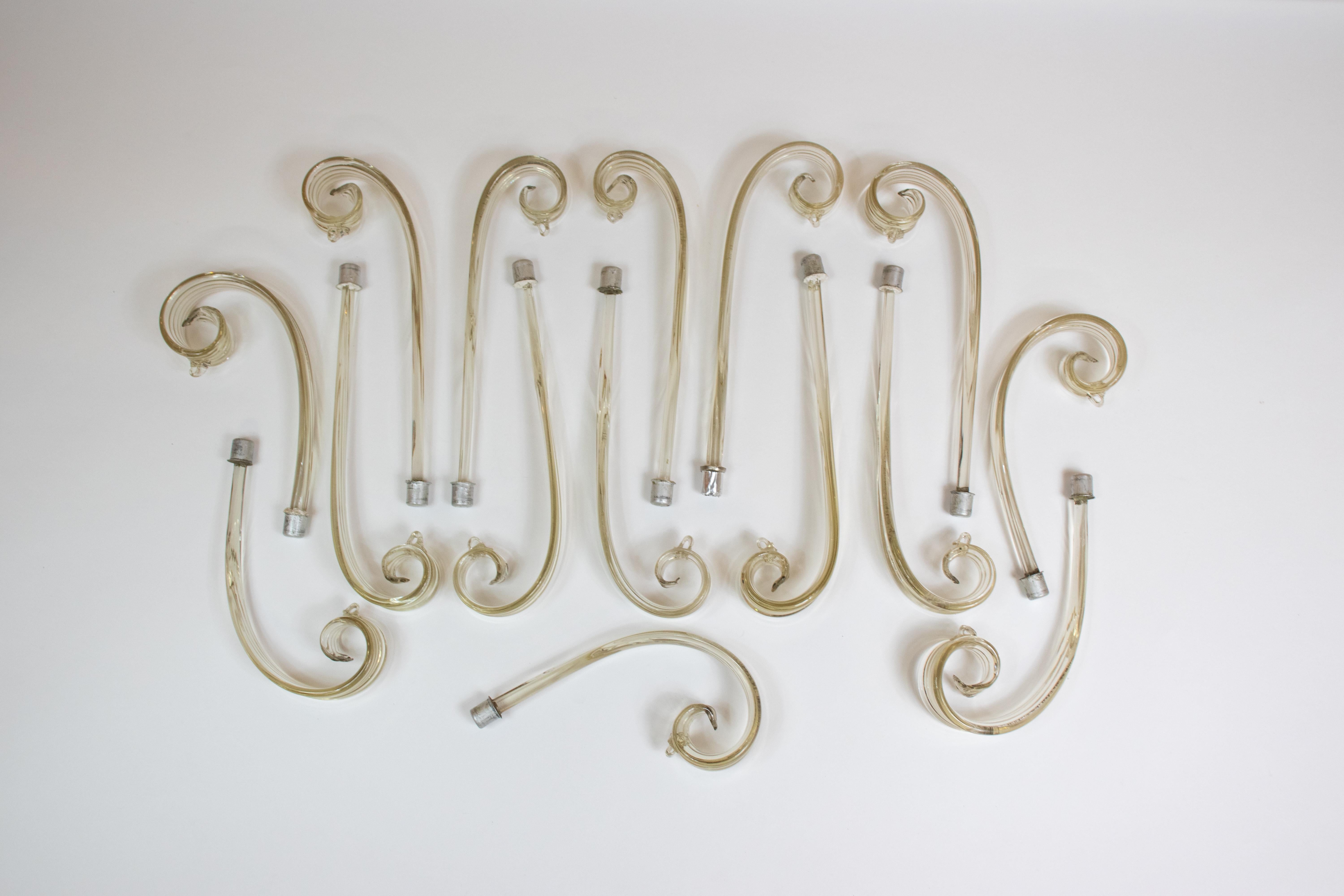 Lampadario di Murano di metà secolo in stile Champagne in vendita 10