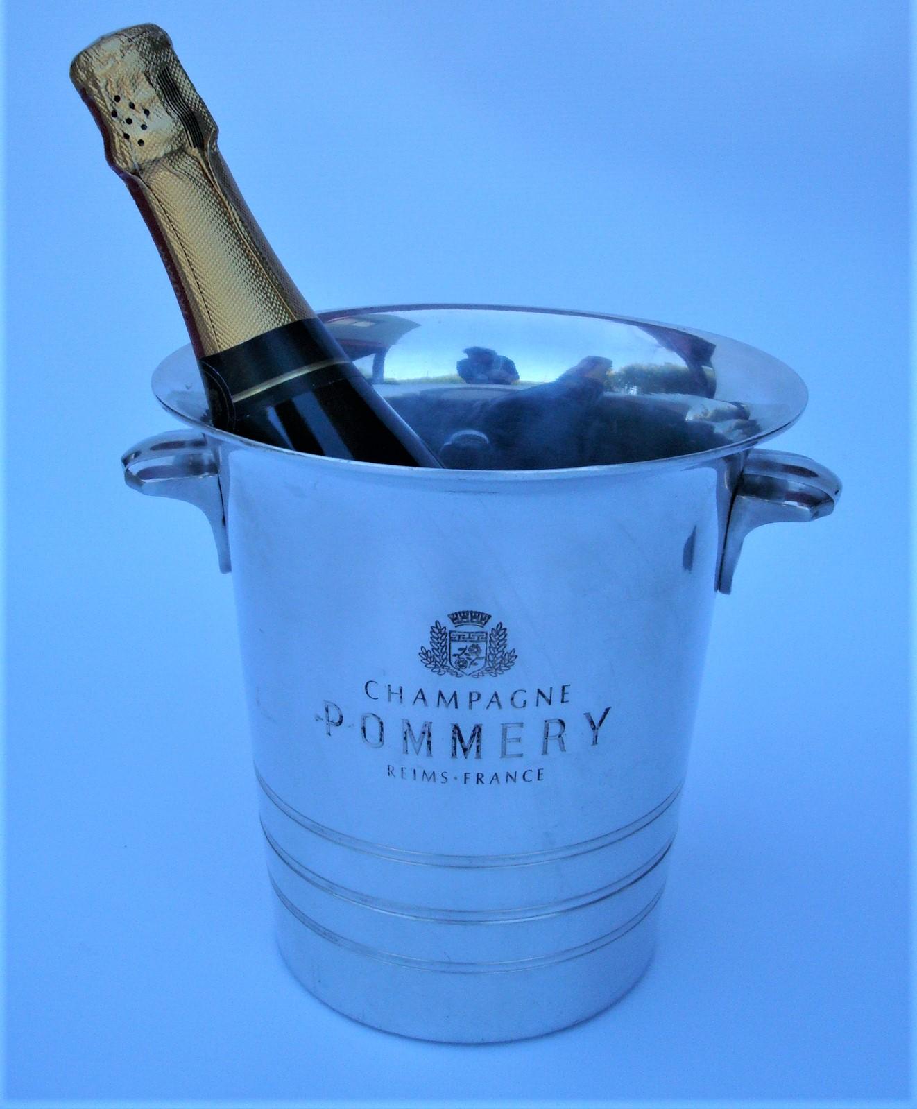 Polished Mid-Century Champagne Pommery Cooler / Bucket Made by Argit, Paris