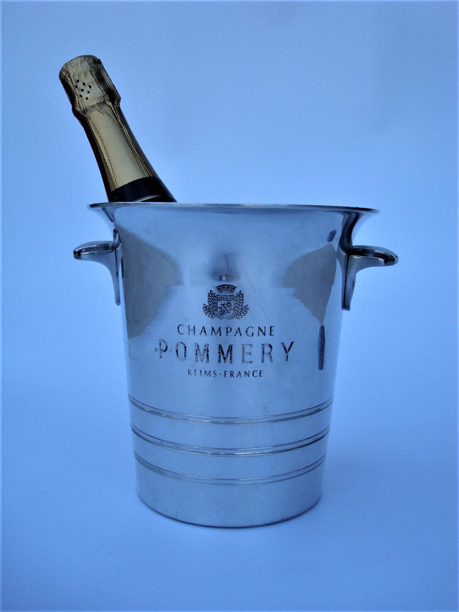 Mid-Century Champagne Pommery Cooler / Bucket Made by Argit, Paris In Good Condition In Buenos Aires, Olivos