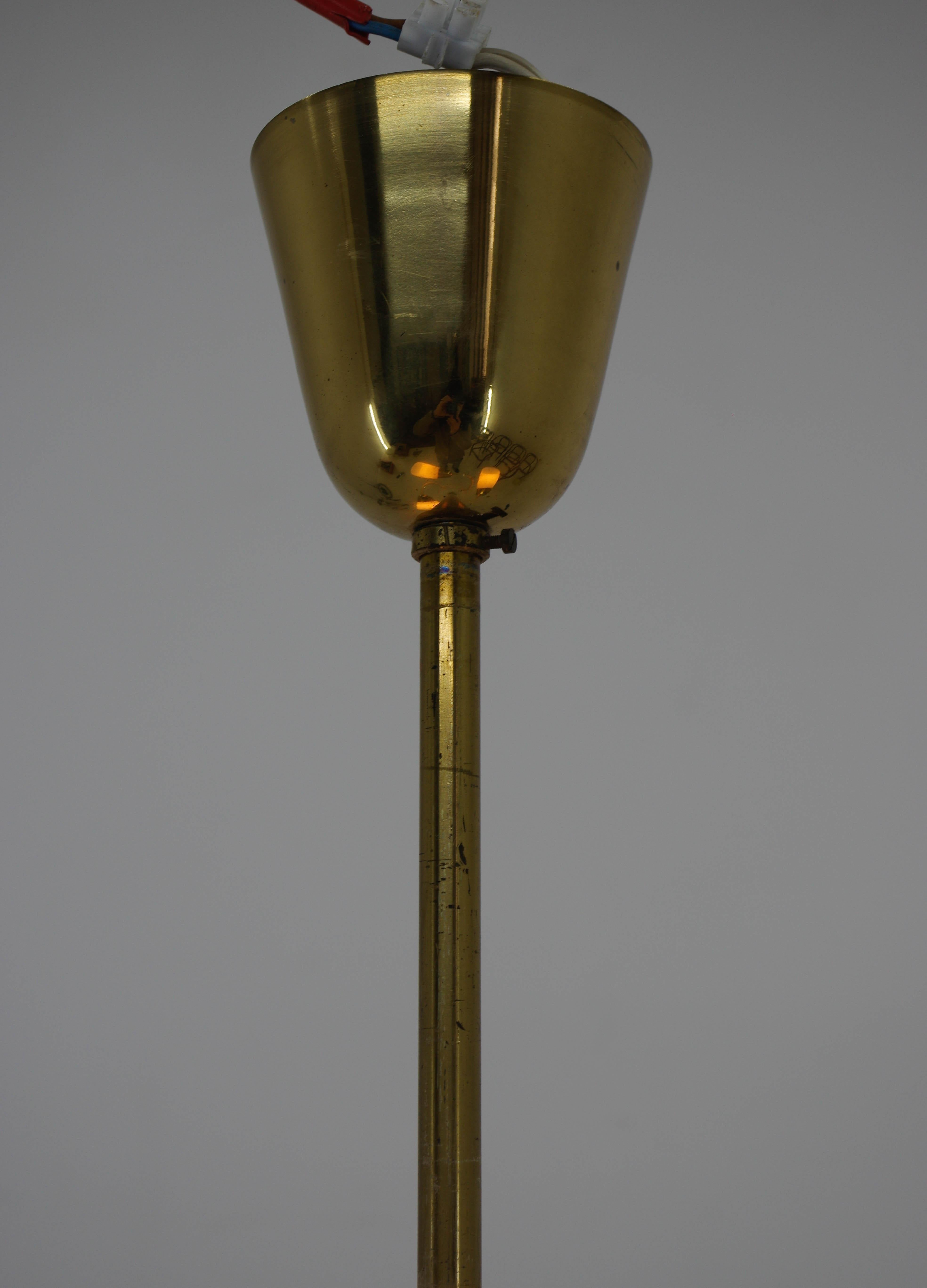 Brass Mid-Century Chandelier, 1950s For Sale