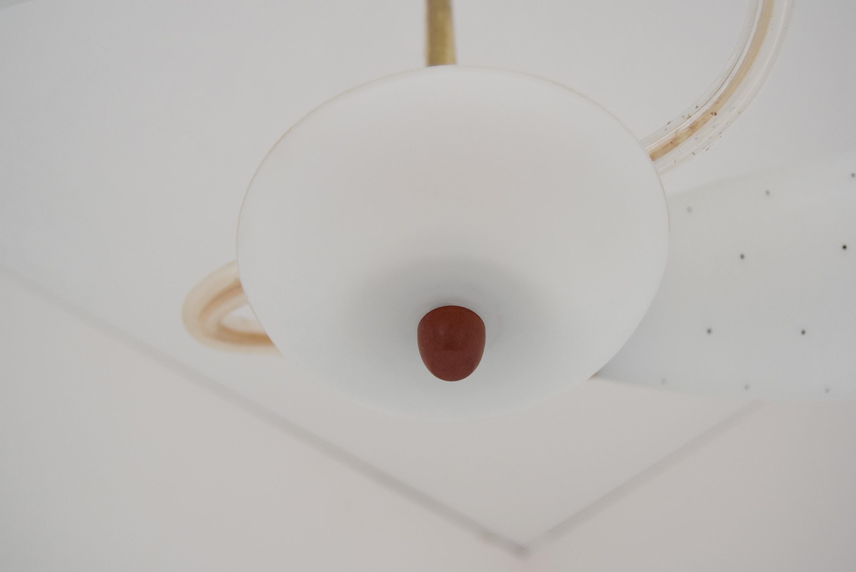 Metallo Lampadario di metà secolo, anni '60. in vendita
