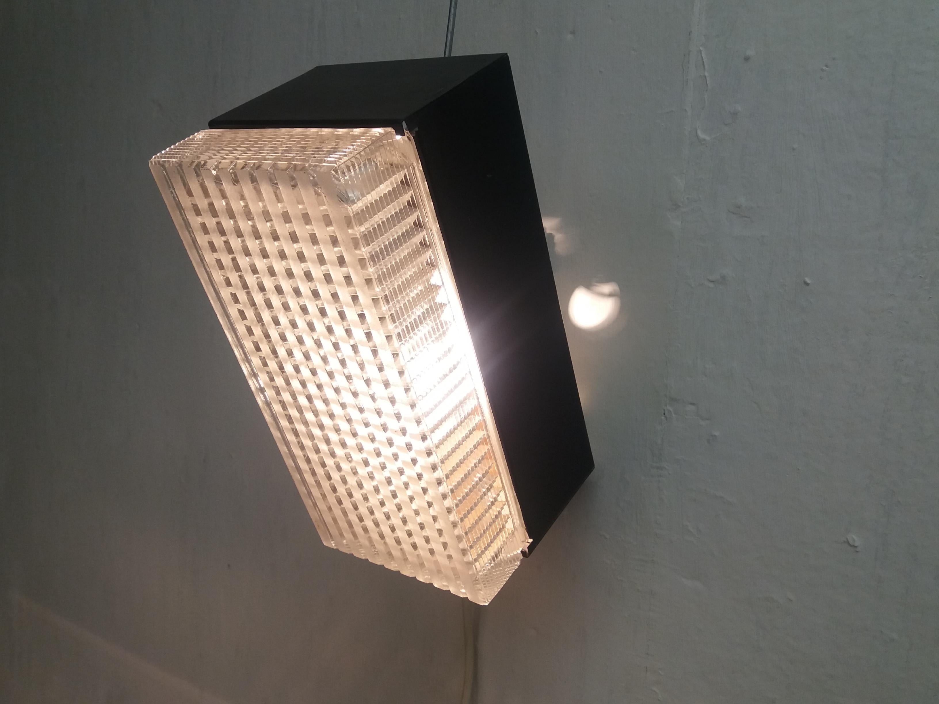 Czech Midcentury Chandelier and Wall Lamp/Drupol, 1970 For Sale