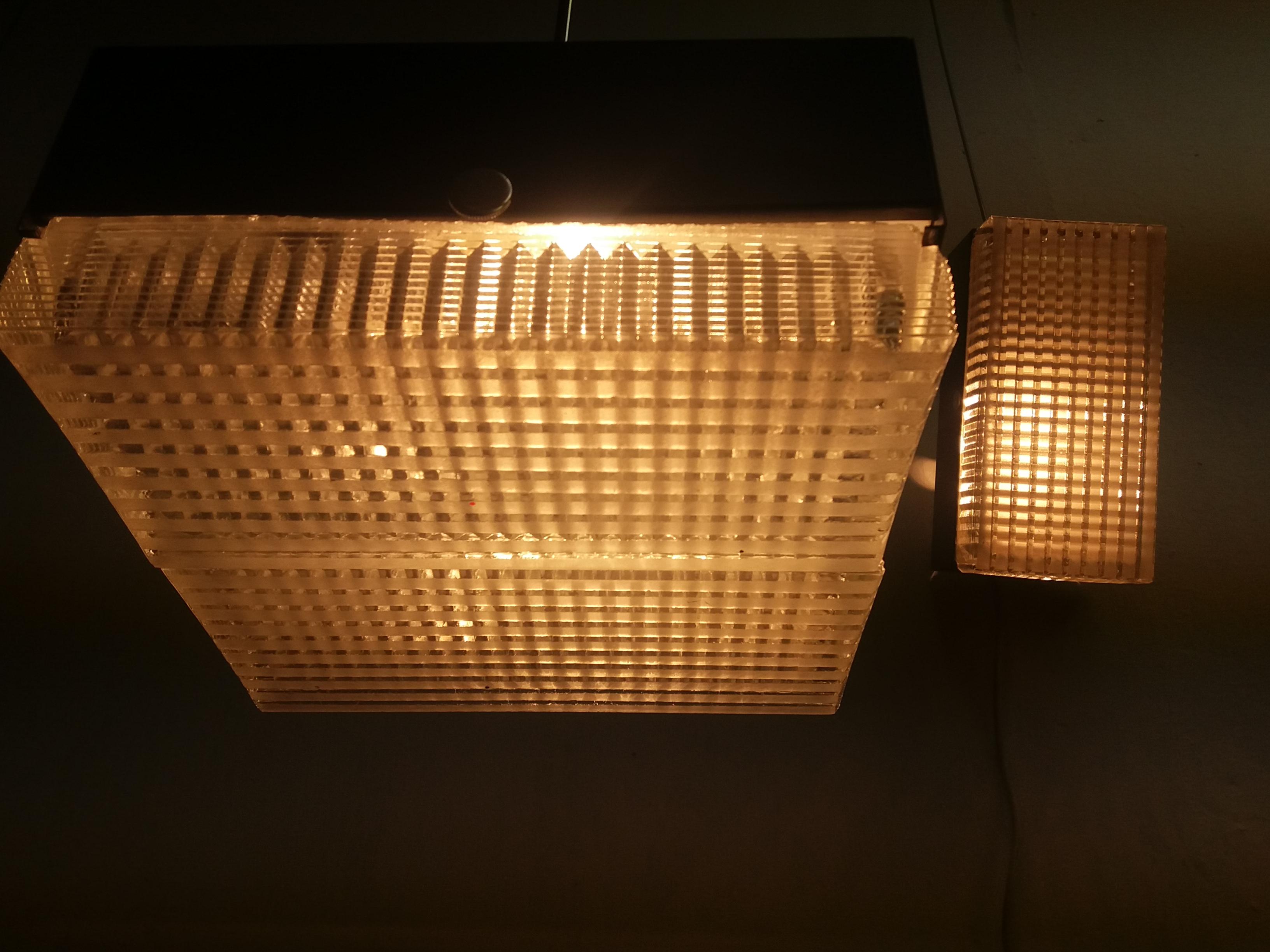 Late 20th Century Midcentury Chandelier and Wall Lamp/Drupol, 1970 For Sale