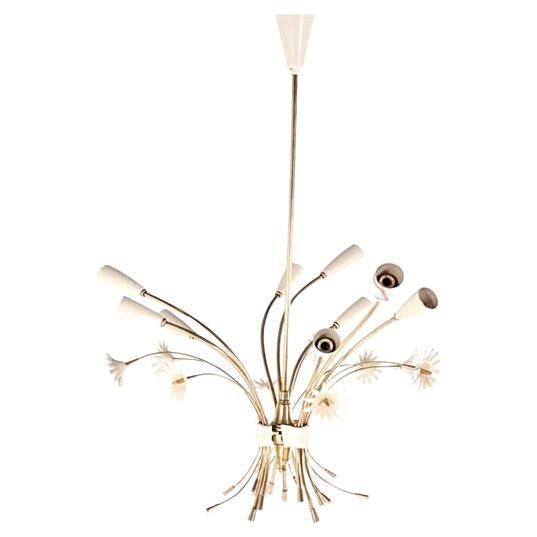 Midcentury Chandelier by Angelo Lelli for Arredoluce Italy, 1950