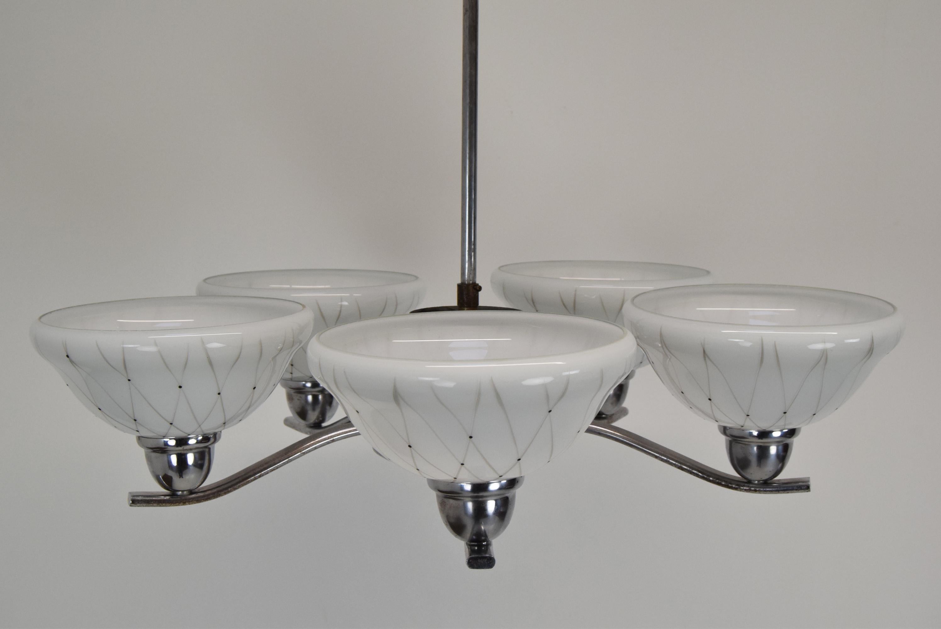 Mid-Century Chandelier by Company Drukov, 1960's For Sale 2