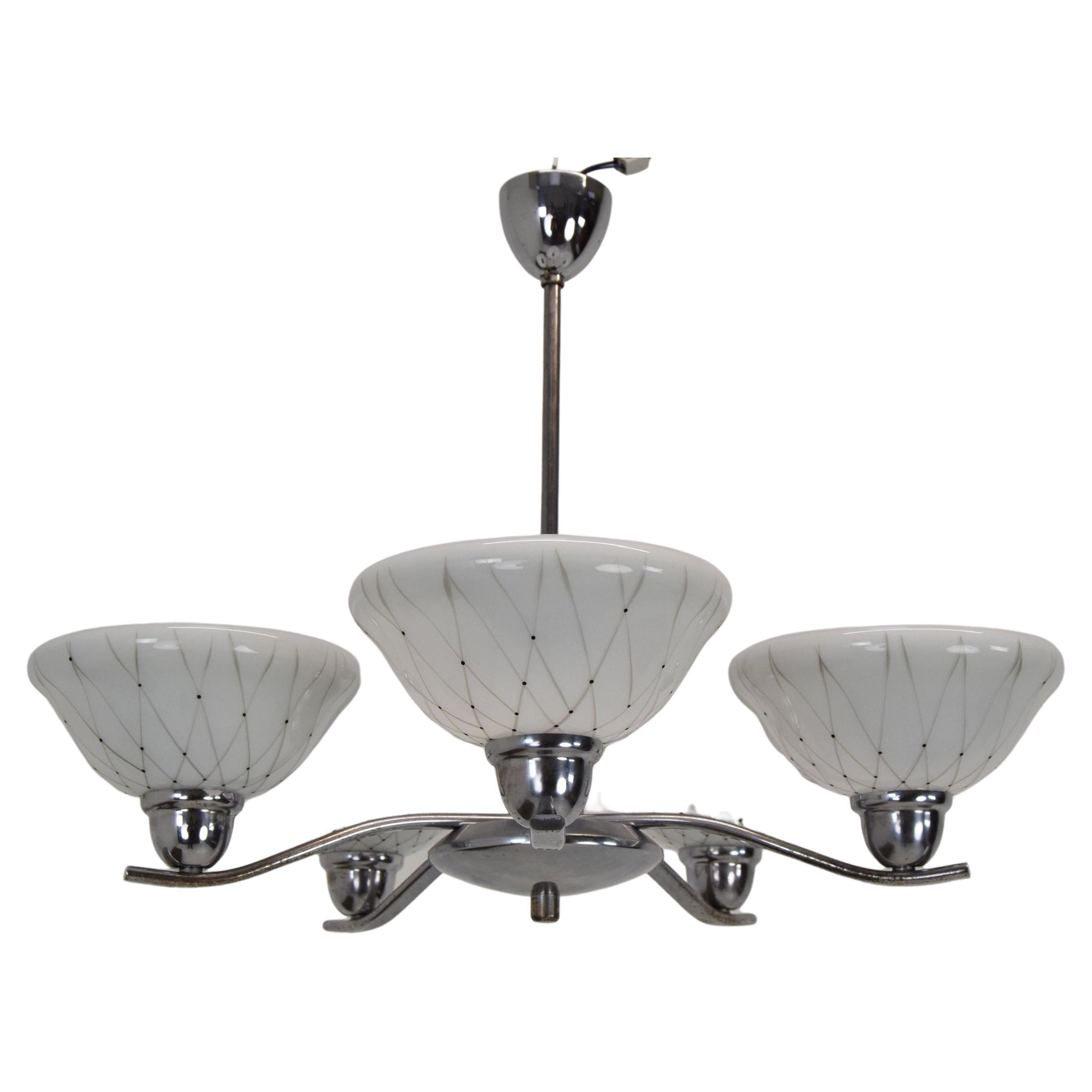 Mid-Century Chandelier by Company Drukov, 1960's For Sale