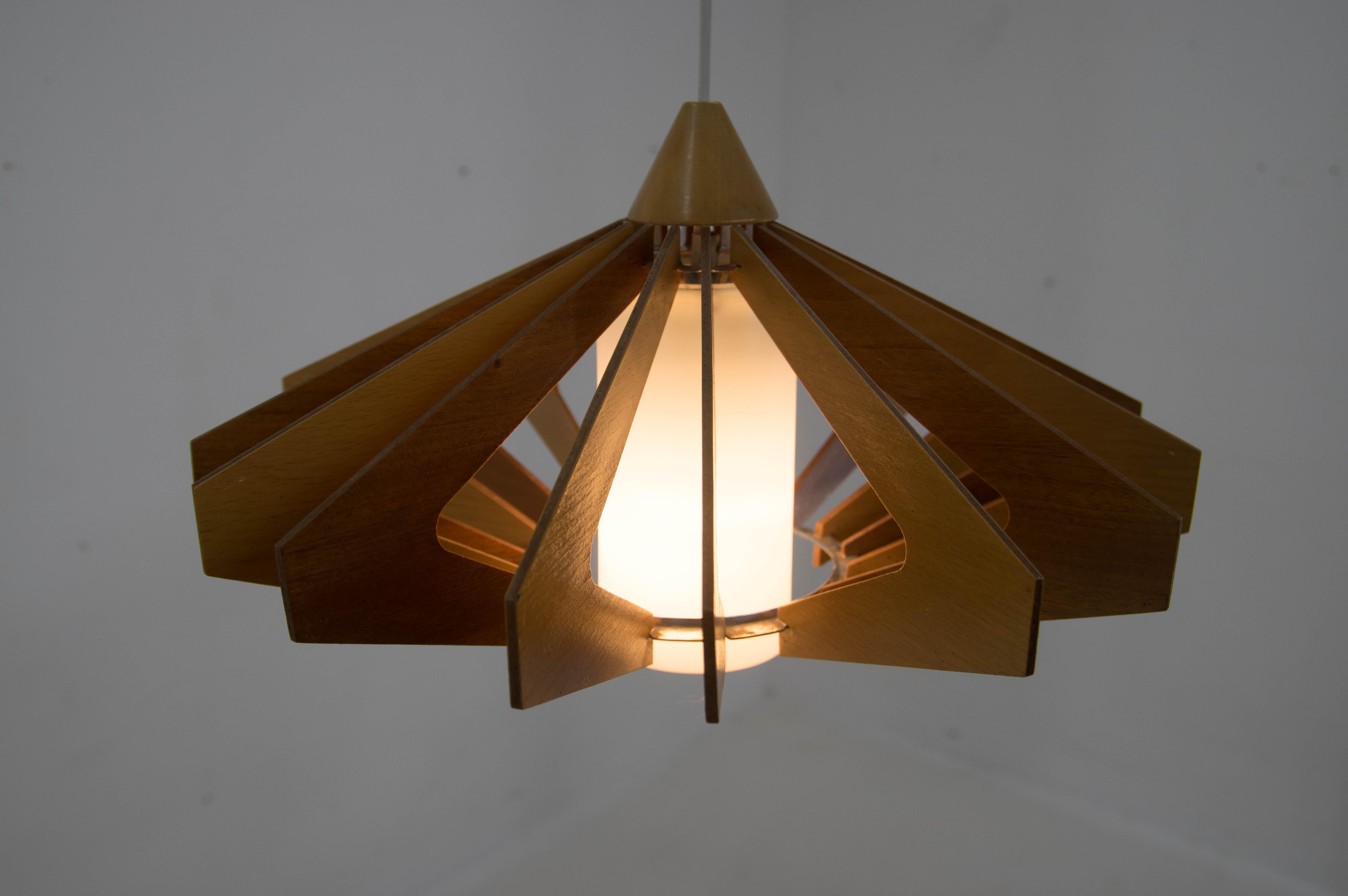 Mid-20th Century Midcentury Chandelier by Drevo Humpolec, 1960s For Sale