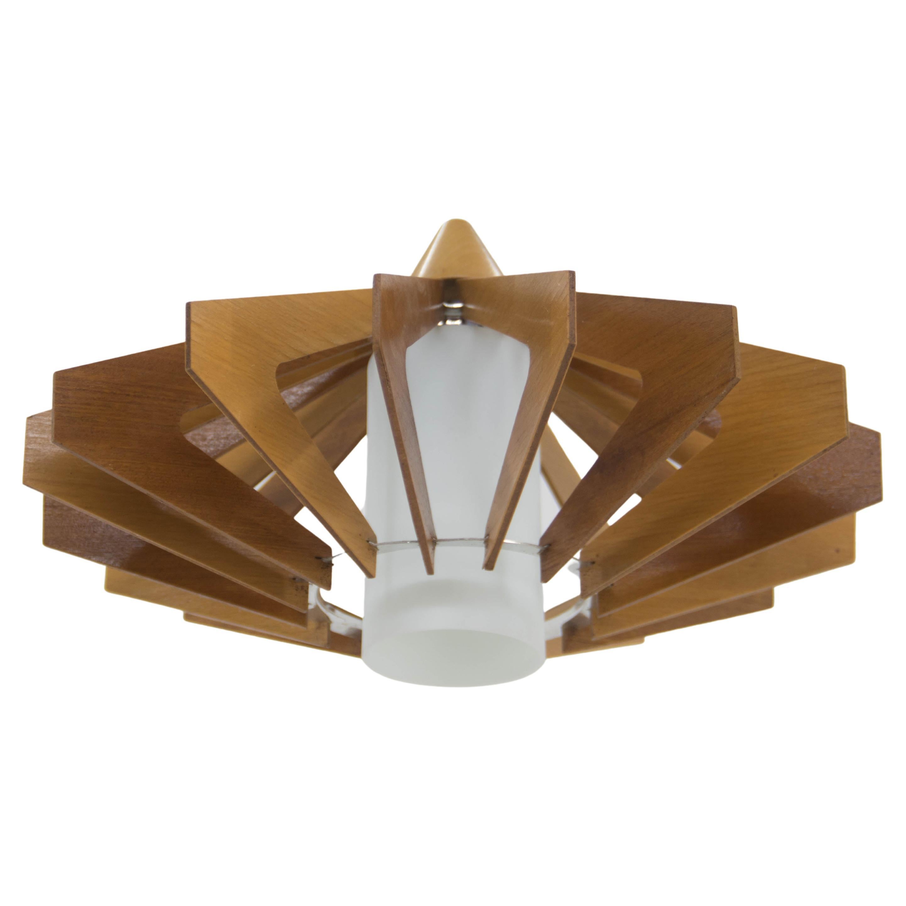 Midcentury Chandelier by Drevo Humpolec, 1960s For Sale